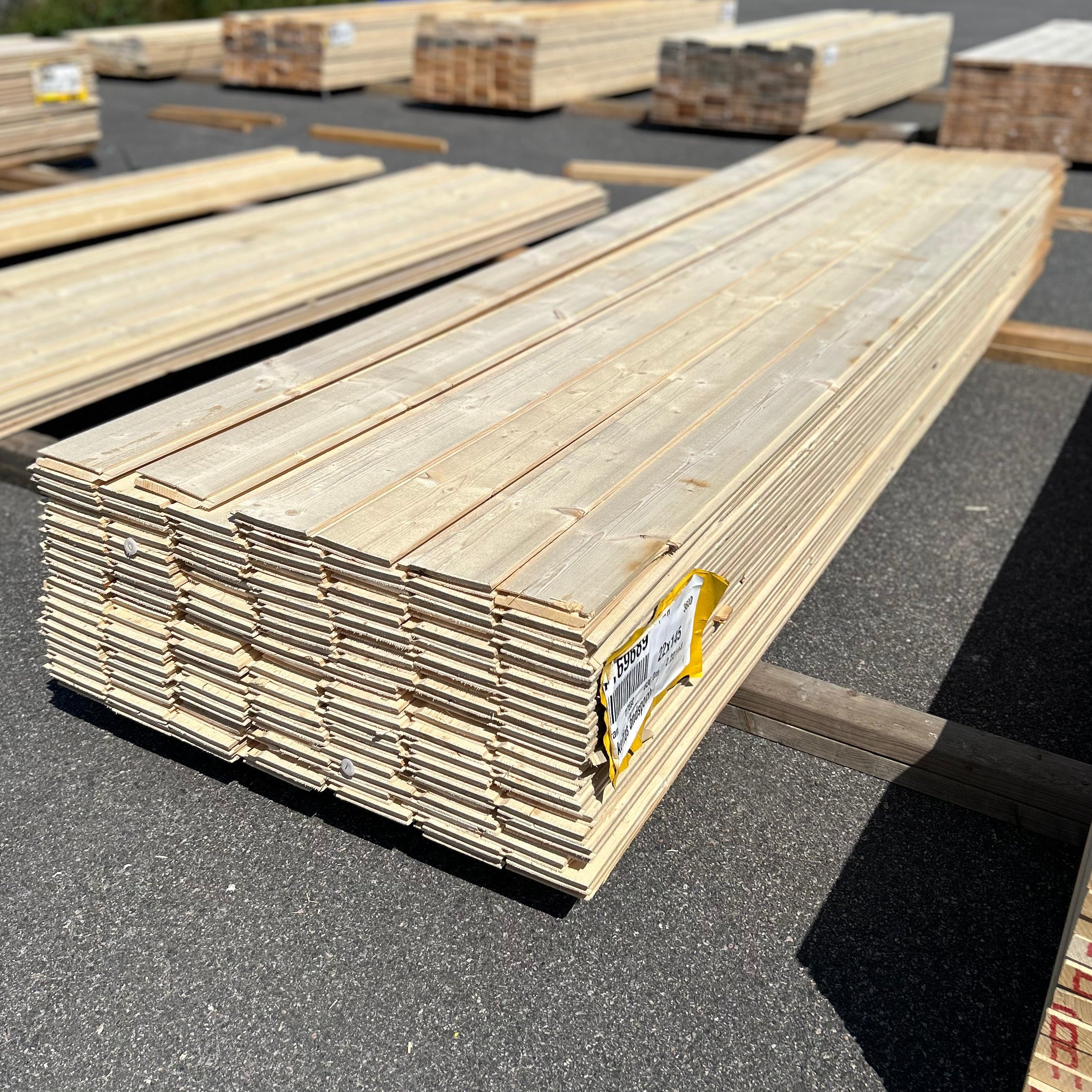 Paket Enkelfas Ändspont 22x145mm 3.60m 139st Obehandlad
