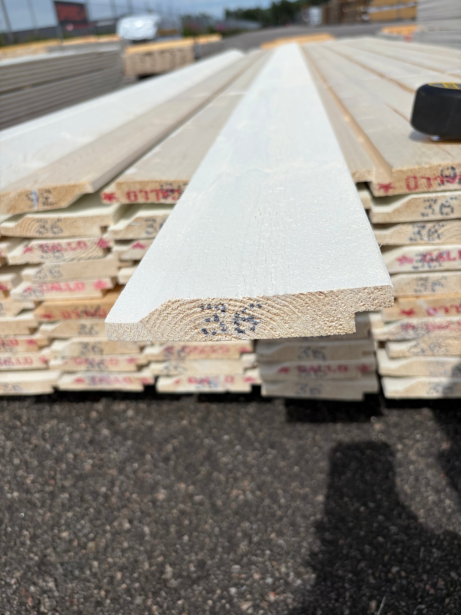 Paket Ytterpanel Enkelfas Halvspont 22x120mm, 90st 3.60m Grundmålad