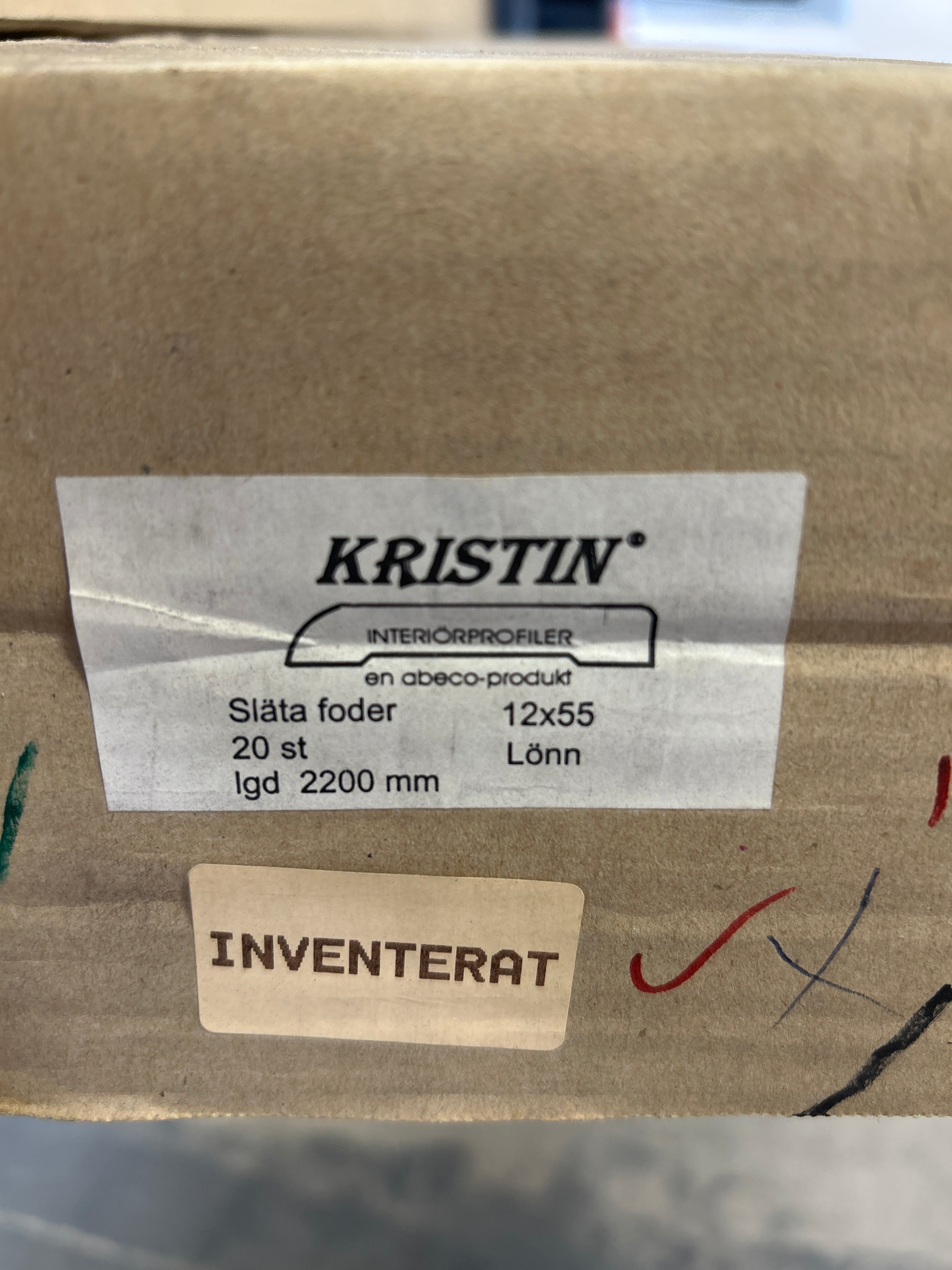 Paket Foder 12x55mm- 2200mm 60st MDF Lönn