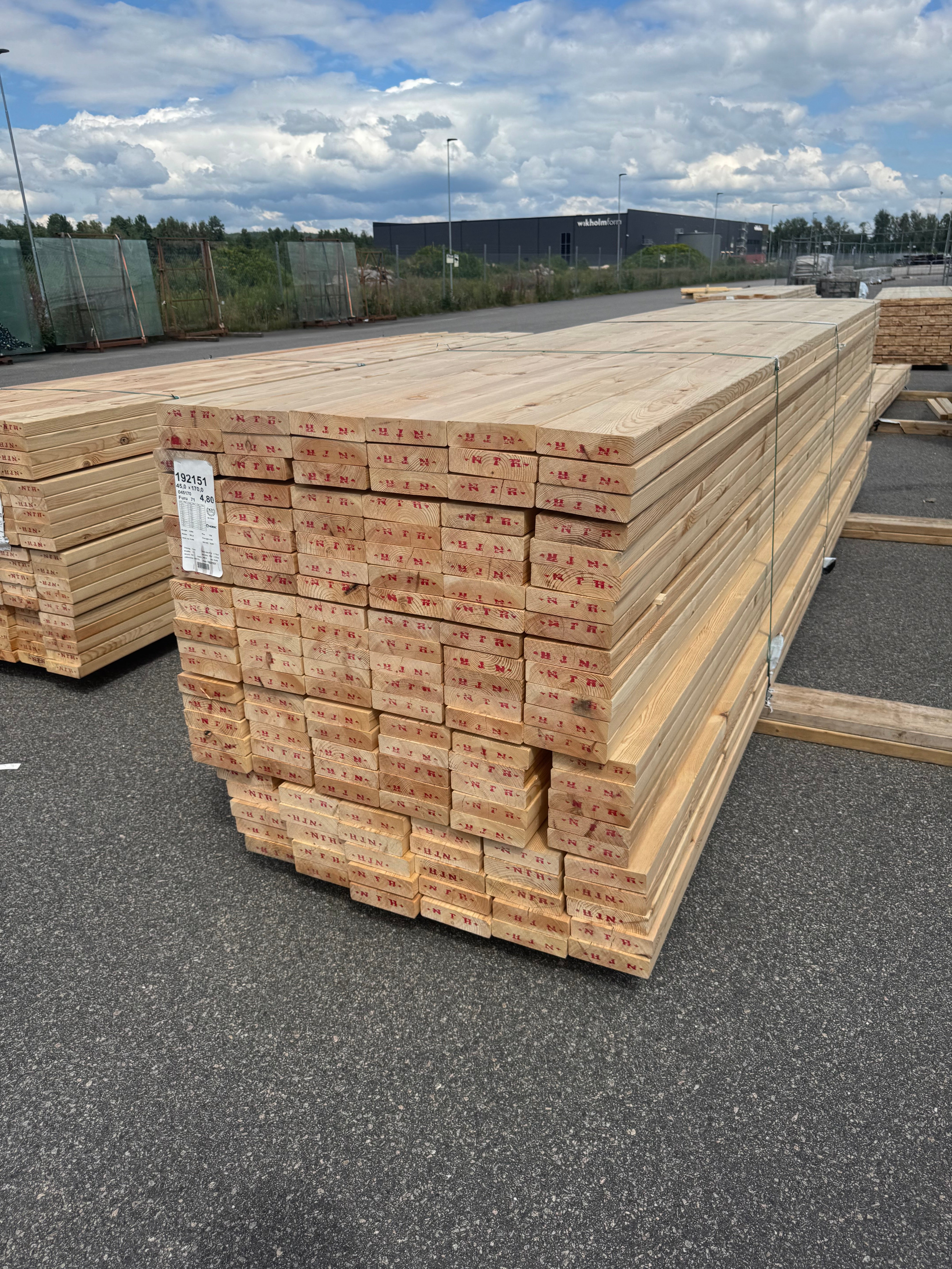 Paket Reglar 45x170 – 138 st (4,80 m, furu)