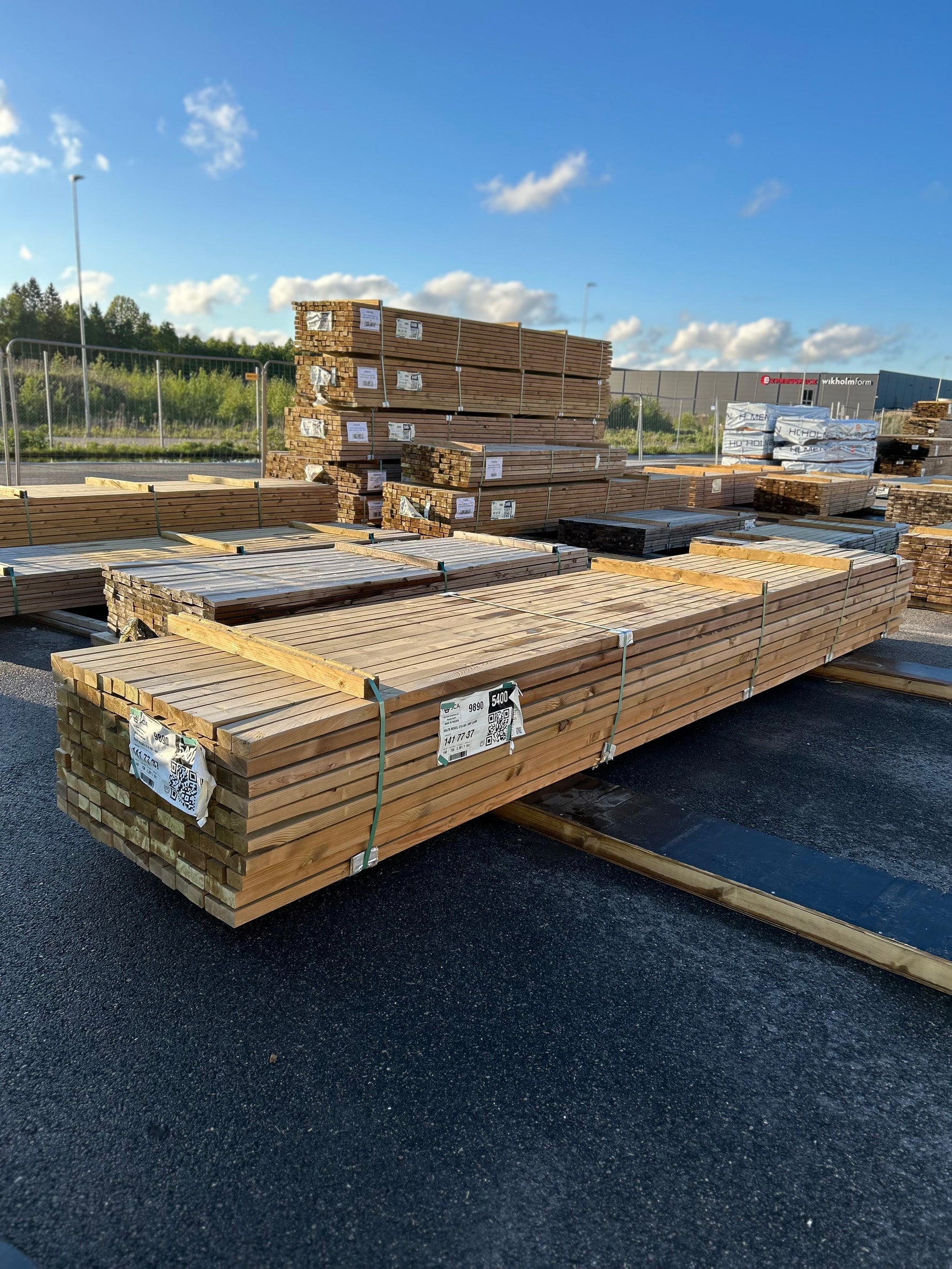 Paket Tryckimpregnerade Reglar 45x70mm, 140st 5.40m