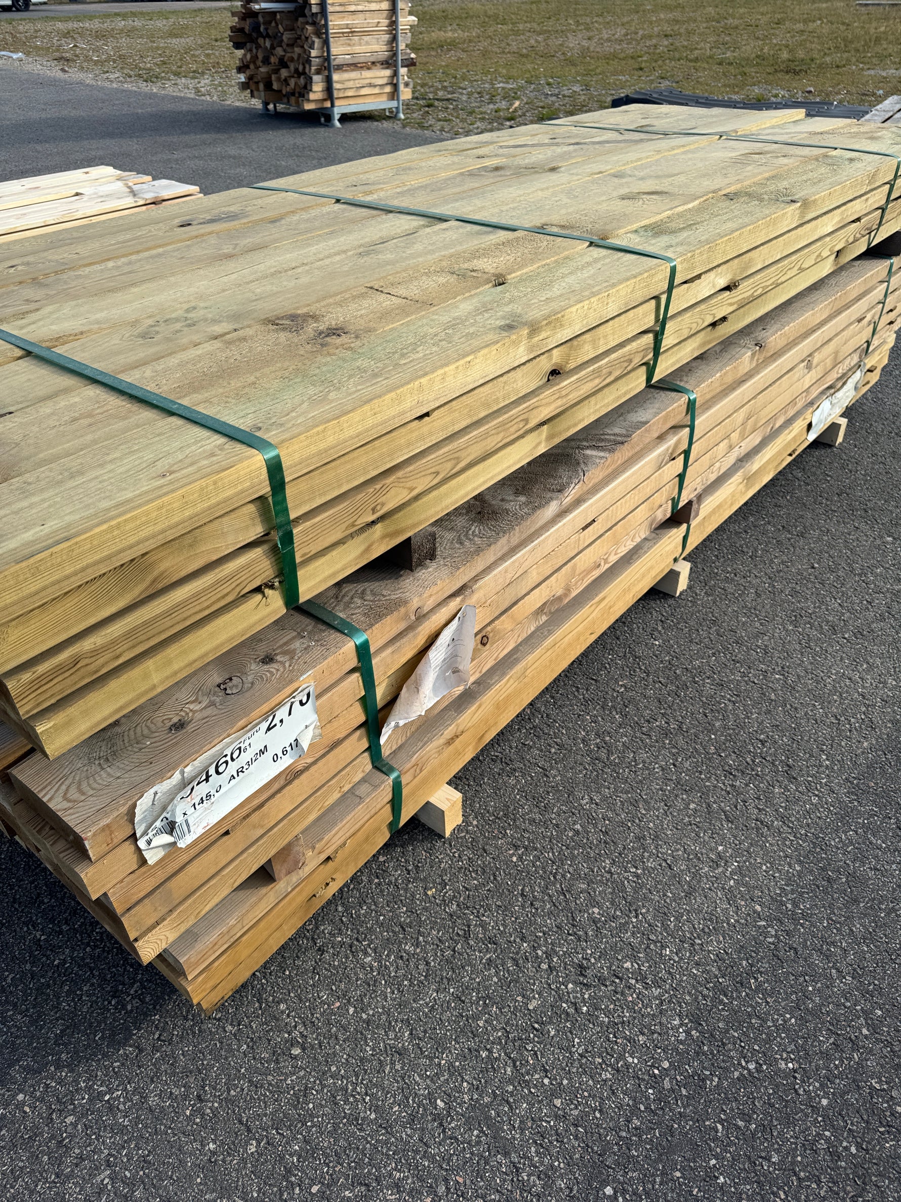 Paket Reglar 45x145 – 84st – 2.70 m – Tryckimpregnerade