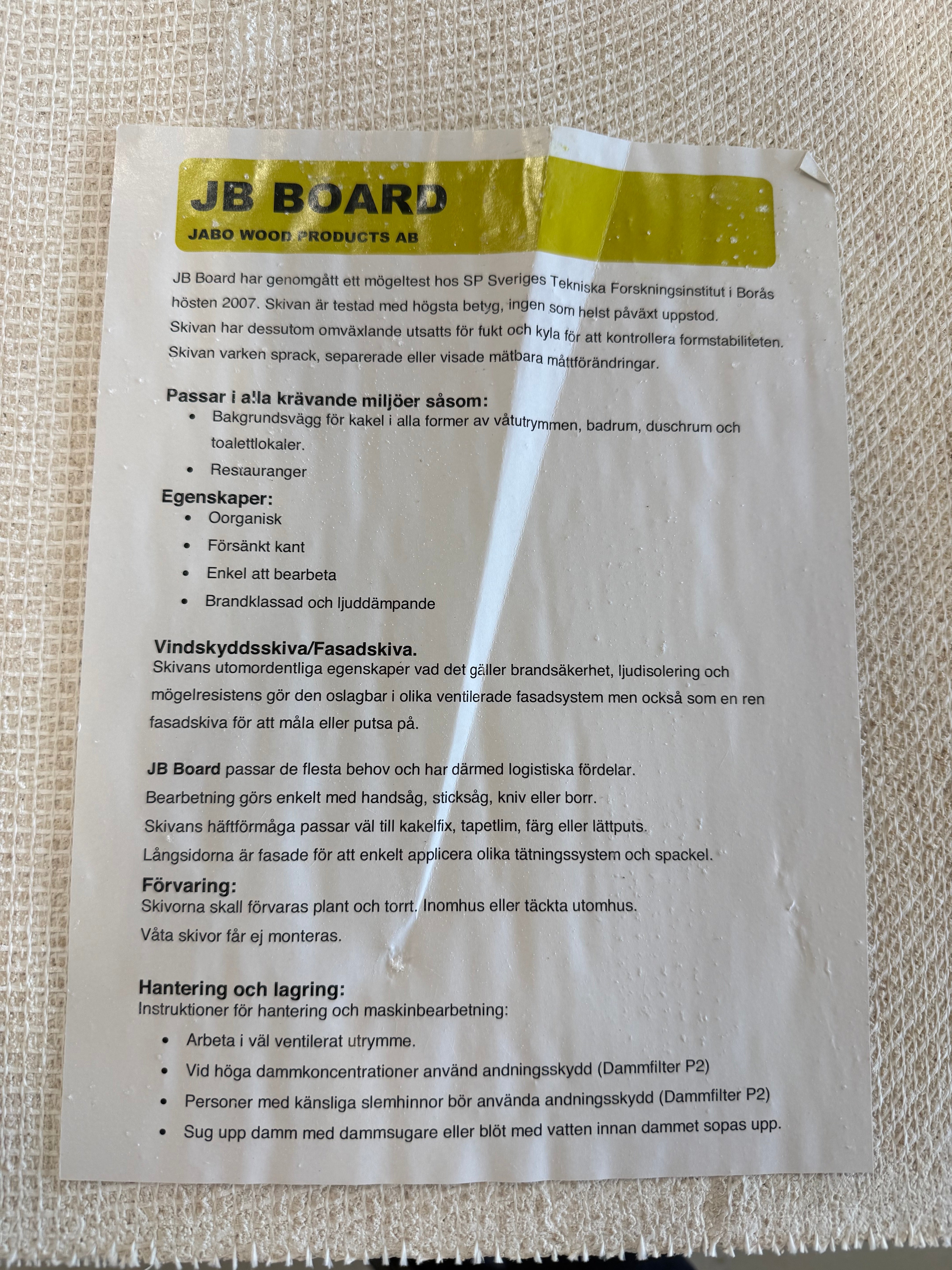 JB BOARD – Fasad- och byggskiva