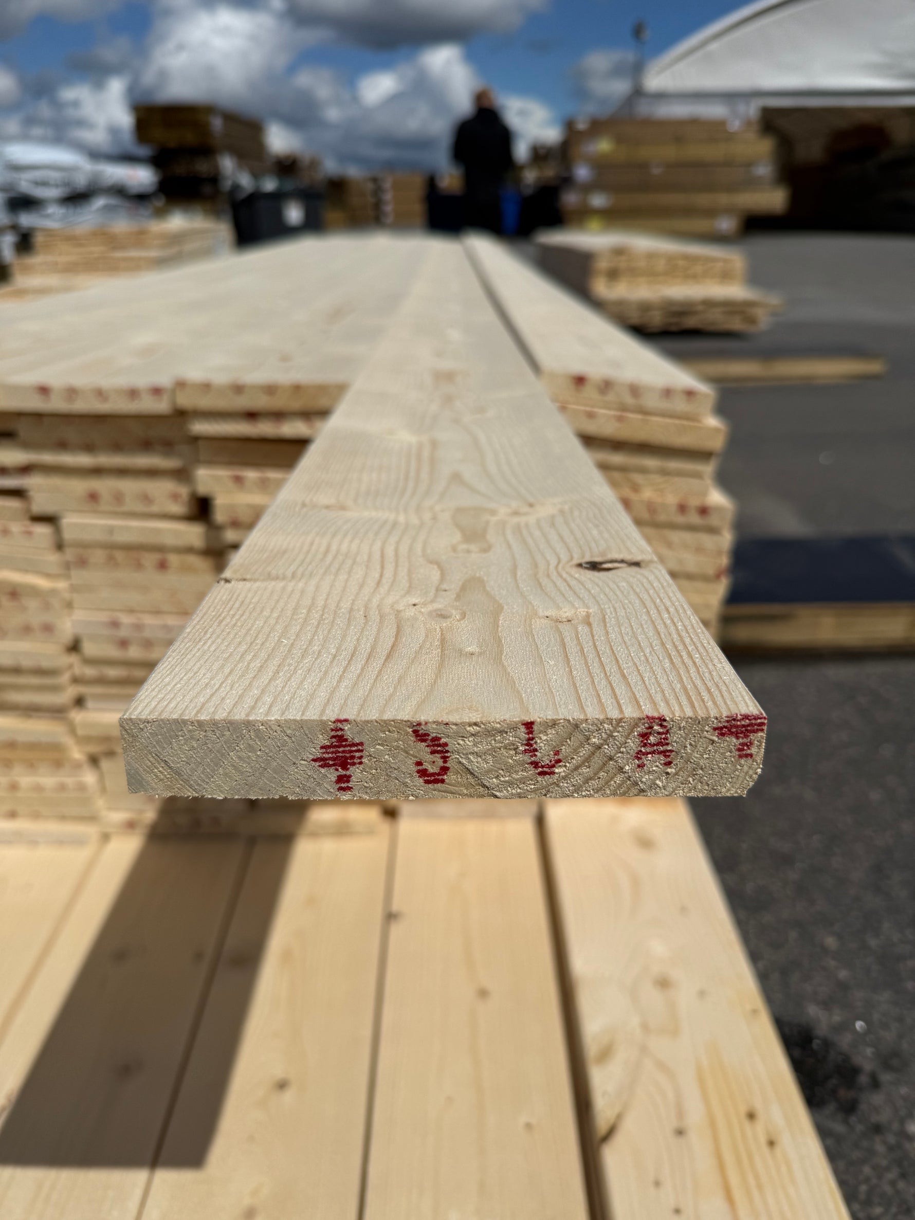 Paket Finsågade Brädor 22x145mm, 181st 4,80–5,40m (Andra-sortering)