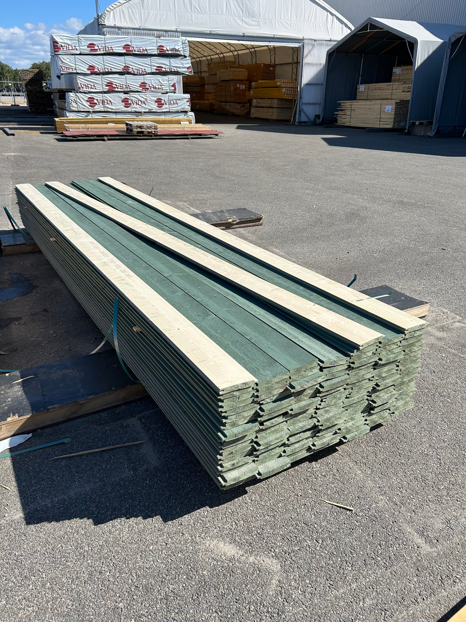 Paket Spontad Spårpanel 22x145mm 4,20m 121st Gran- Mellanstruken
