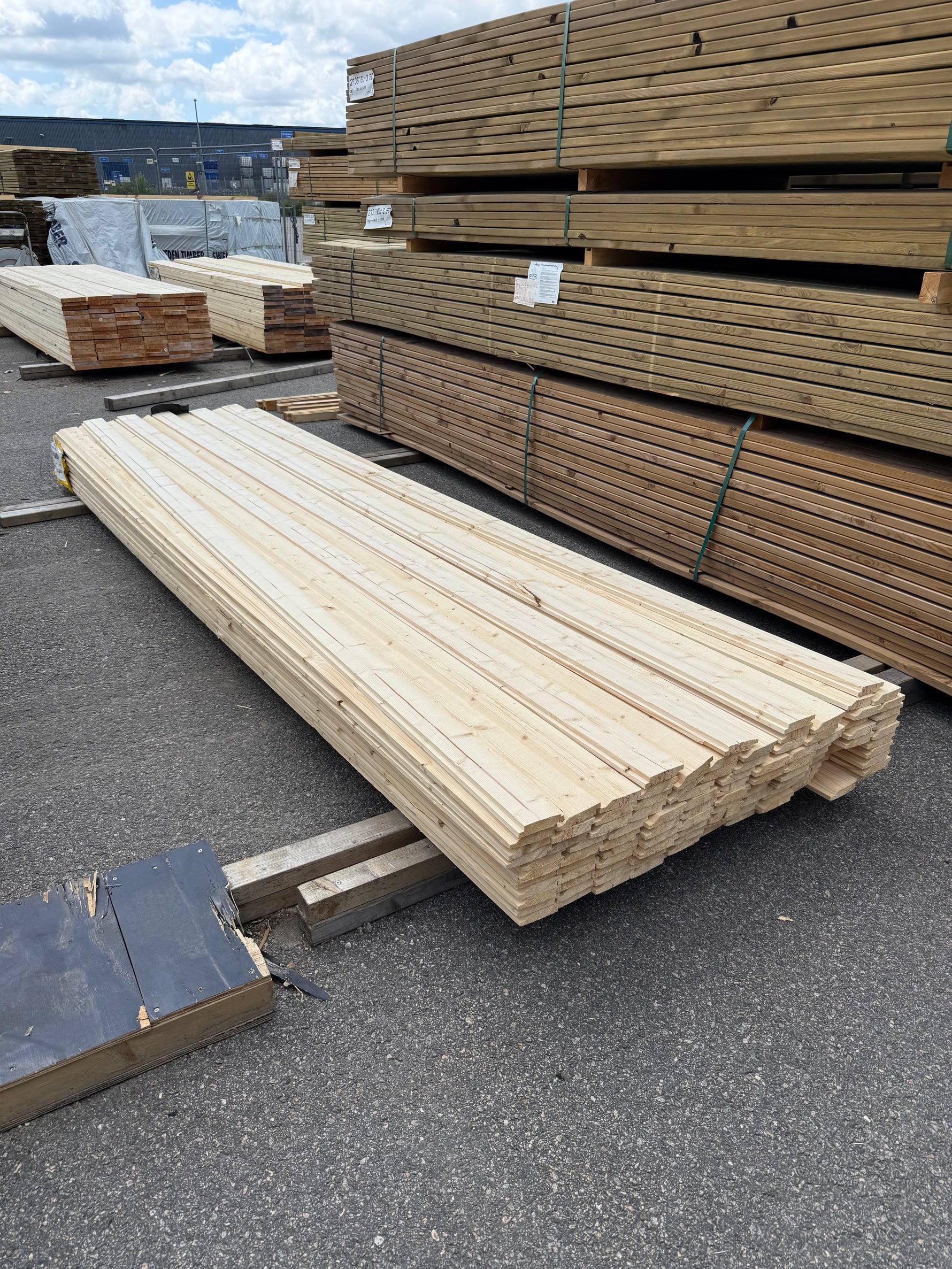 Paket Ytterpanel Enkelfas Fals 22x95mm Gran 113st 3.60m