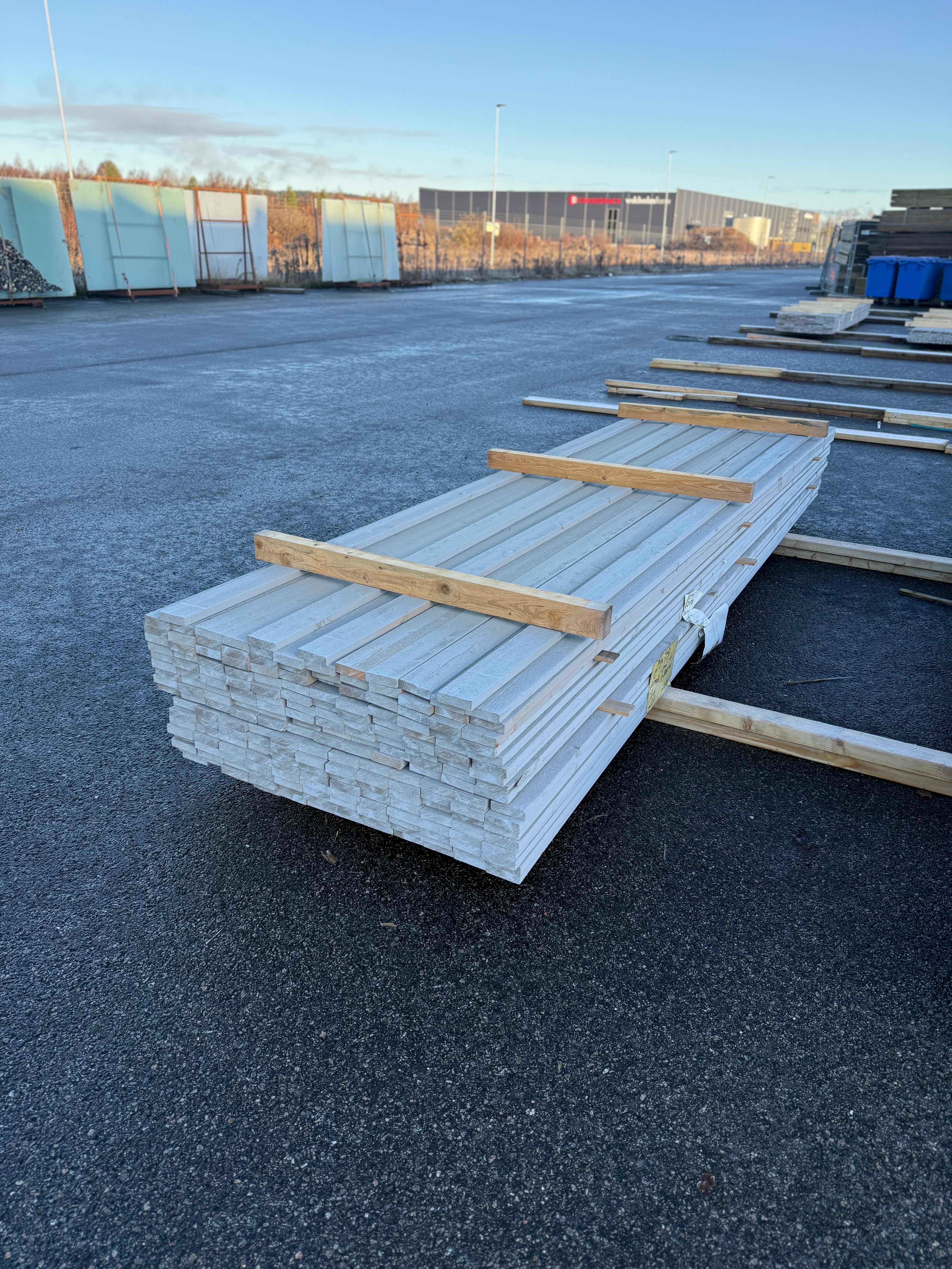 Paket Finsågade Brädor 21x79 mm – 208 st (3,60 m, Målad NCS S 3000-N)