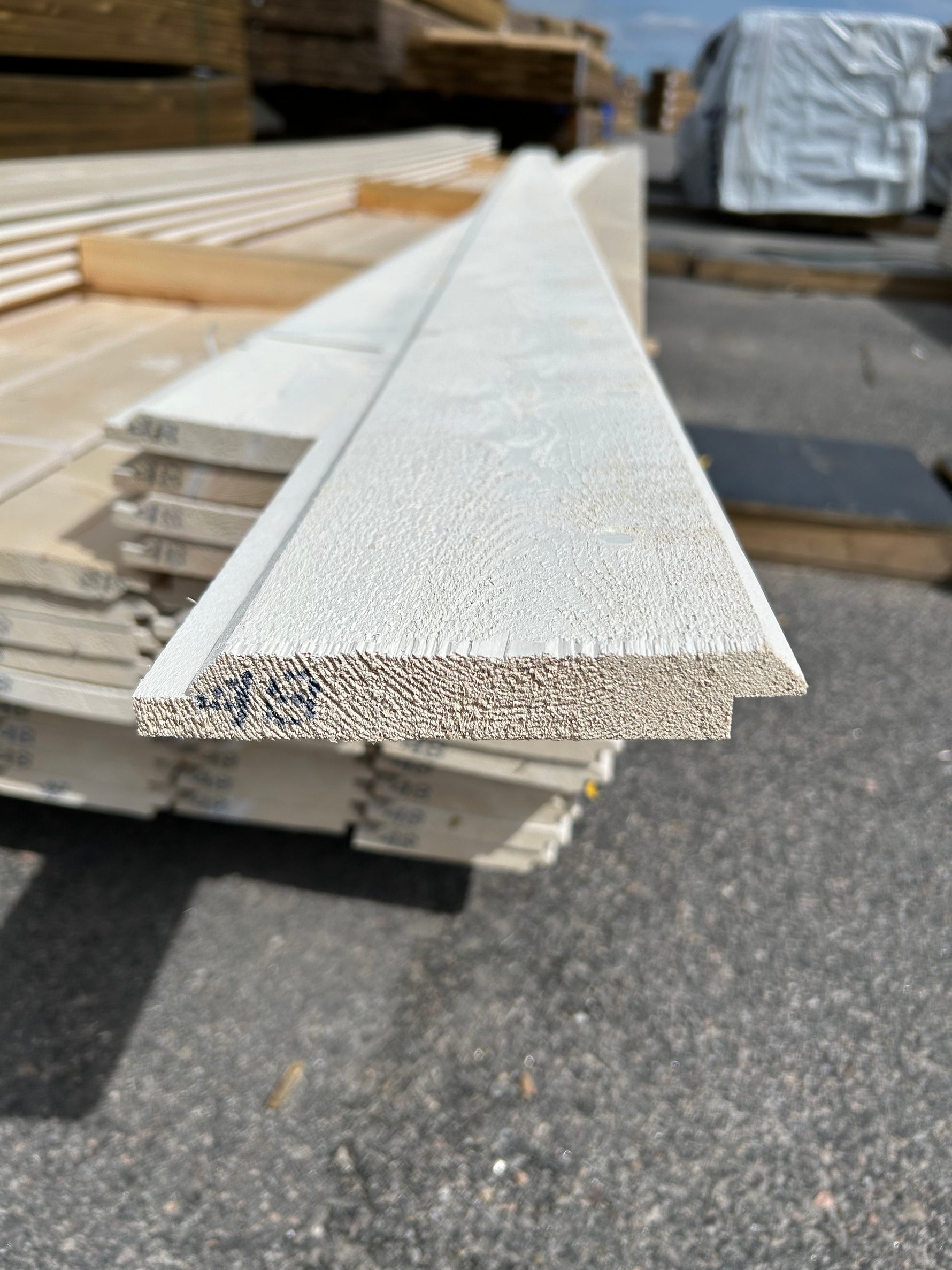 Paket Ytterpanel Dubbelfas Halvspont 22x145mm 4,80m 90st Grundmålad