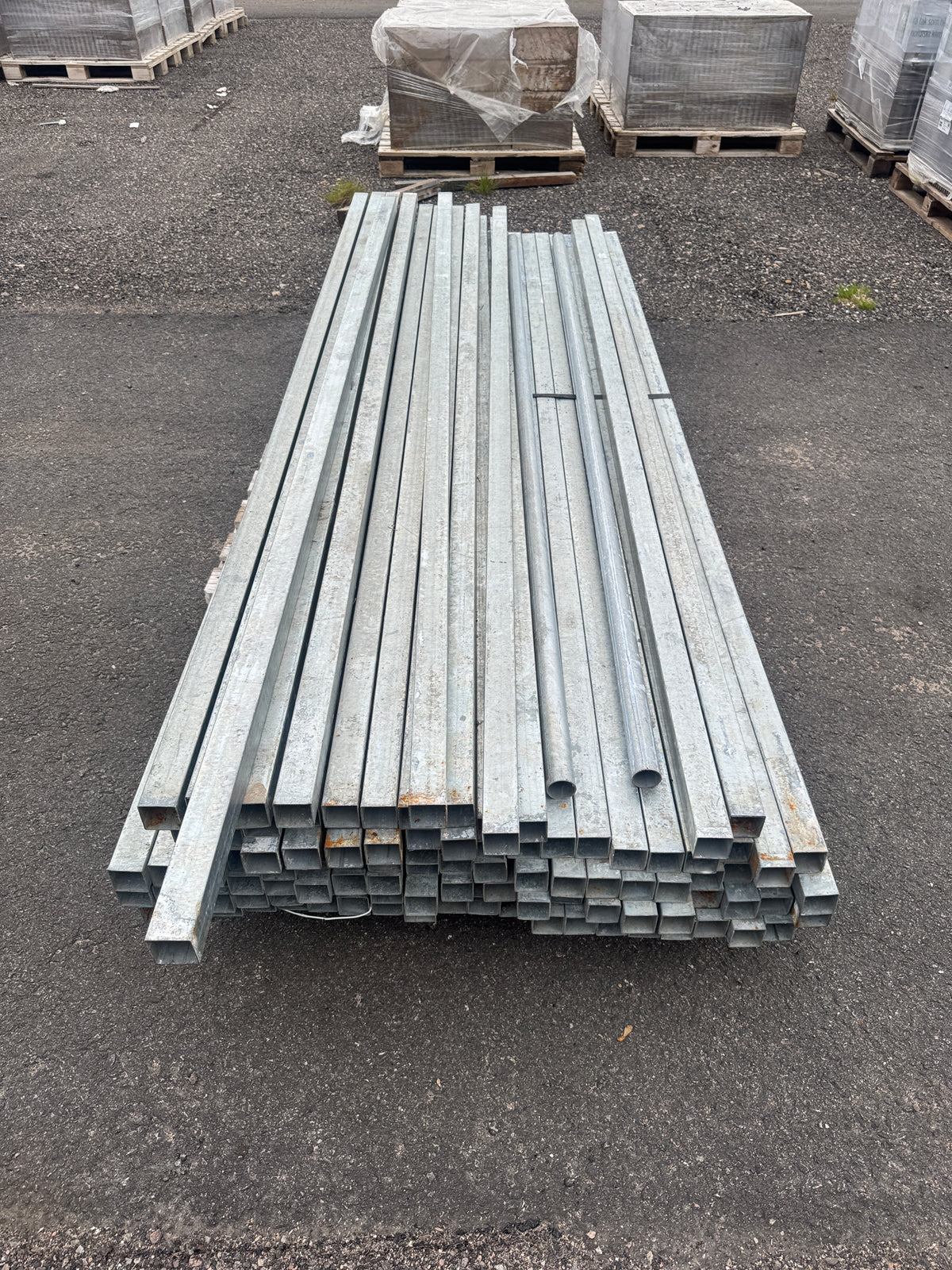 Pall Galvade Stängselstolpar 50x50mm – 2,76m – ca 80st