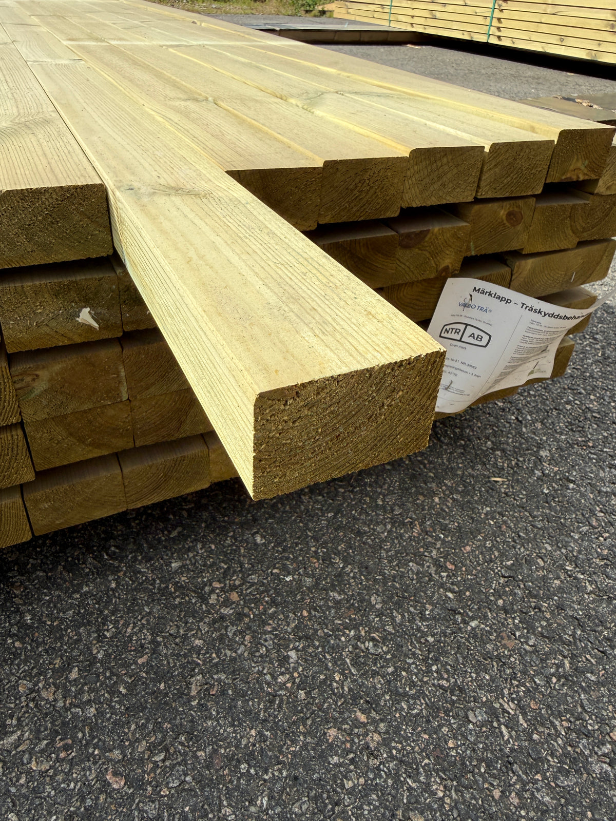 Paket Tryckimpregnerade Reglar 45x70mm, 62st 5,40m