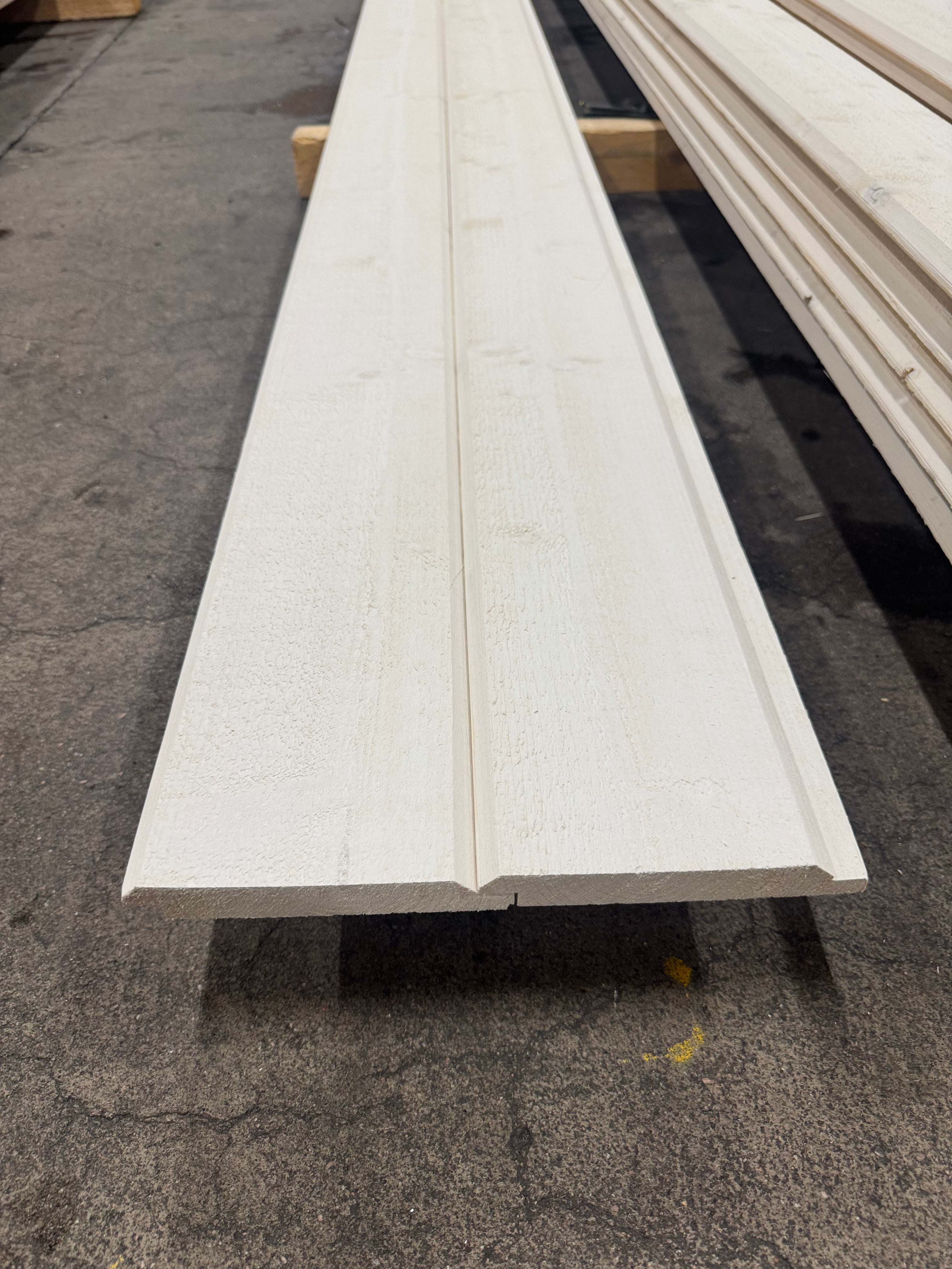 Paket Ytterpanel Dubbelfas 22x145mm – 13 st (5,40 m, Vit Alkydoljefärg)