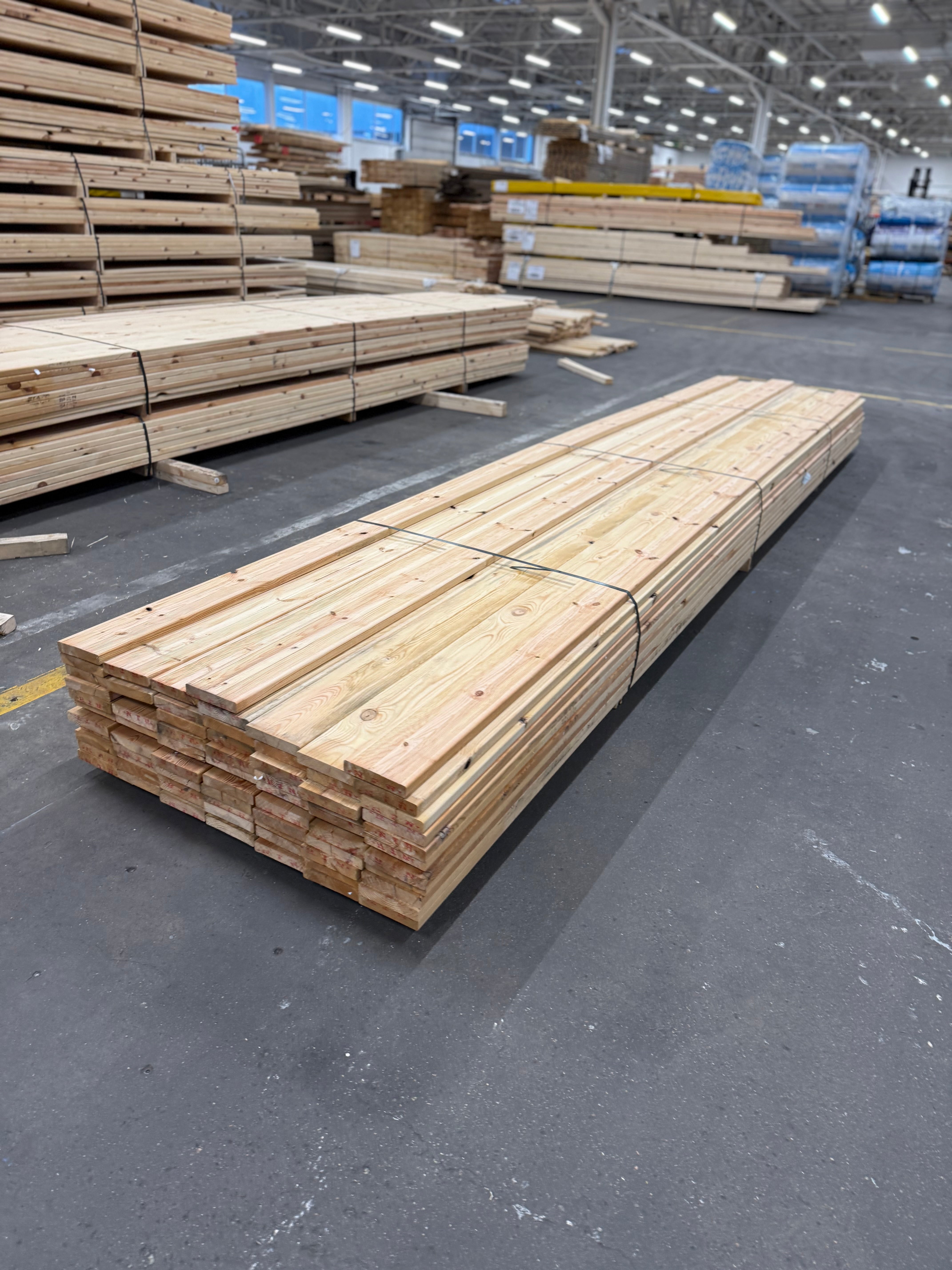 Paket Rillade Brädor 27x145mm 5.10- 73st (Furu) B- sortering