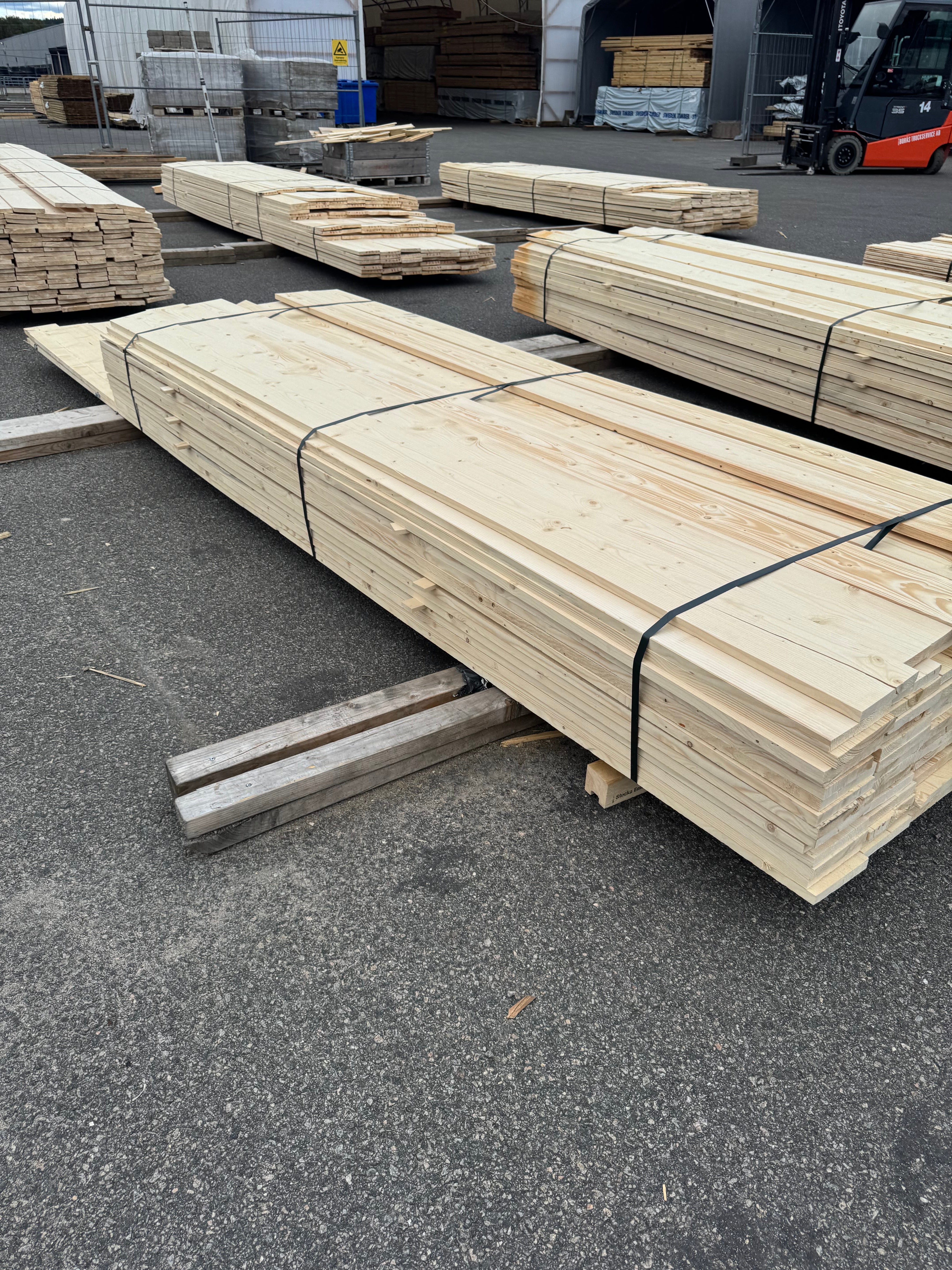 Paket Finsågad Panel 22x145mm 102st 3.0–4.20m – Andra sortering