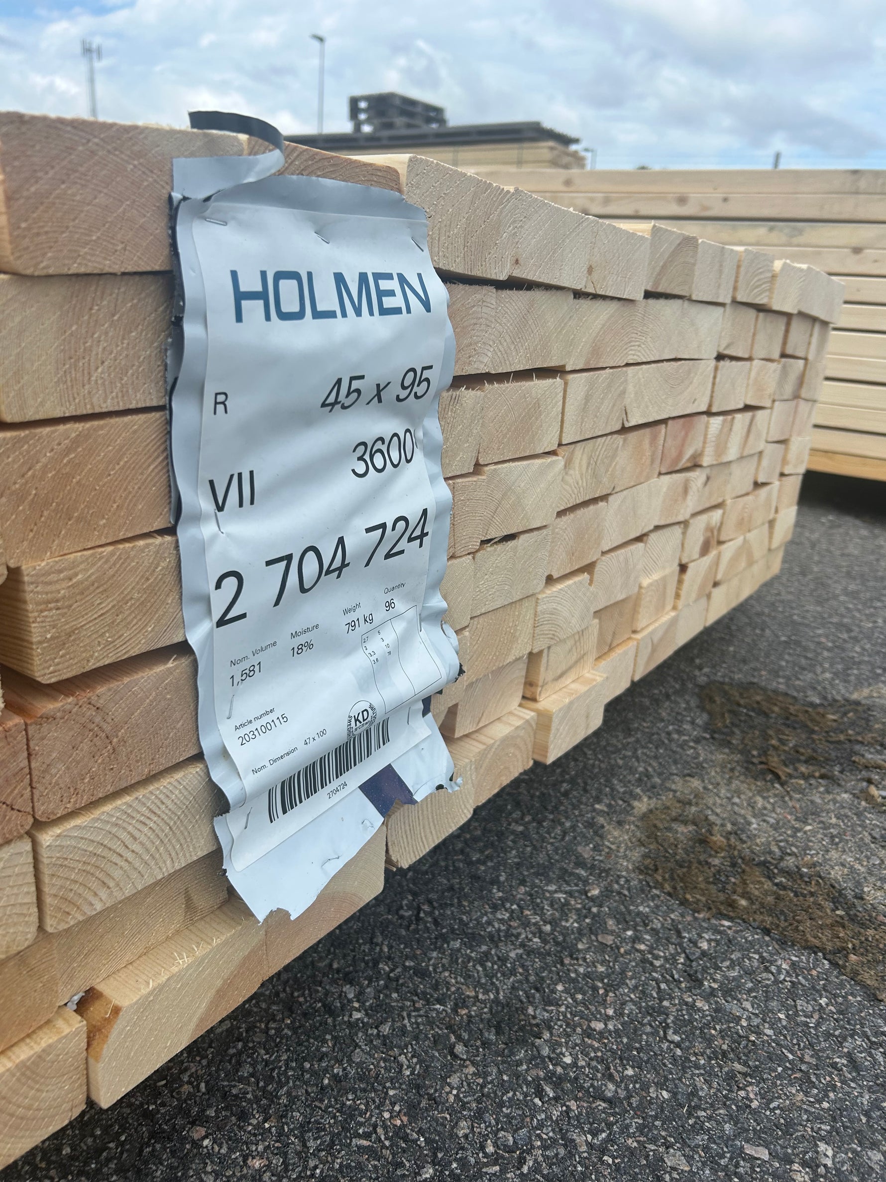 Paket Reglar 45x95mm 2,70-3,60m 96st