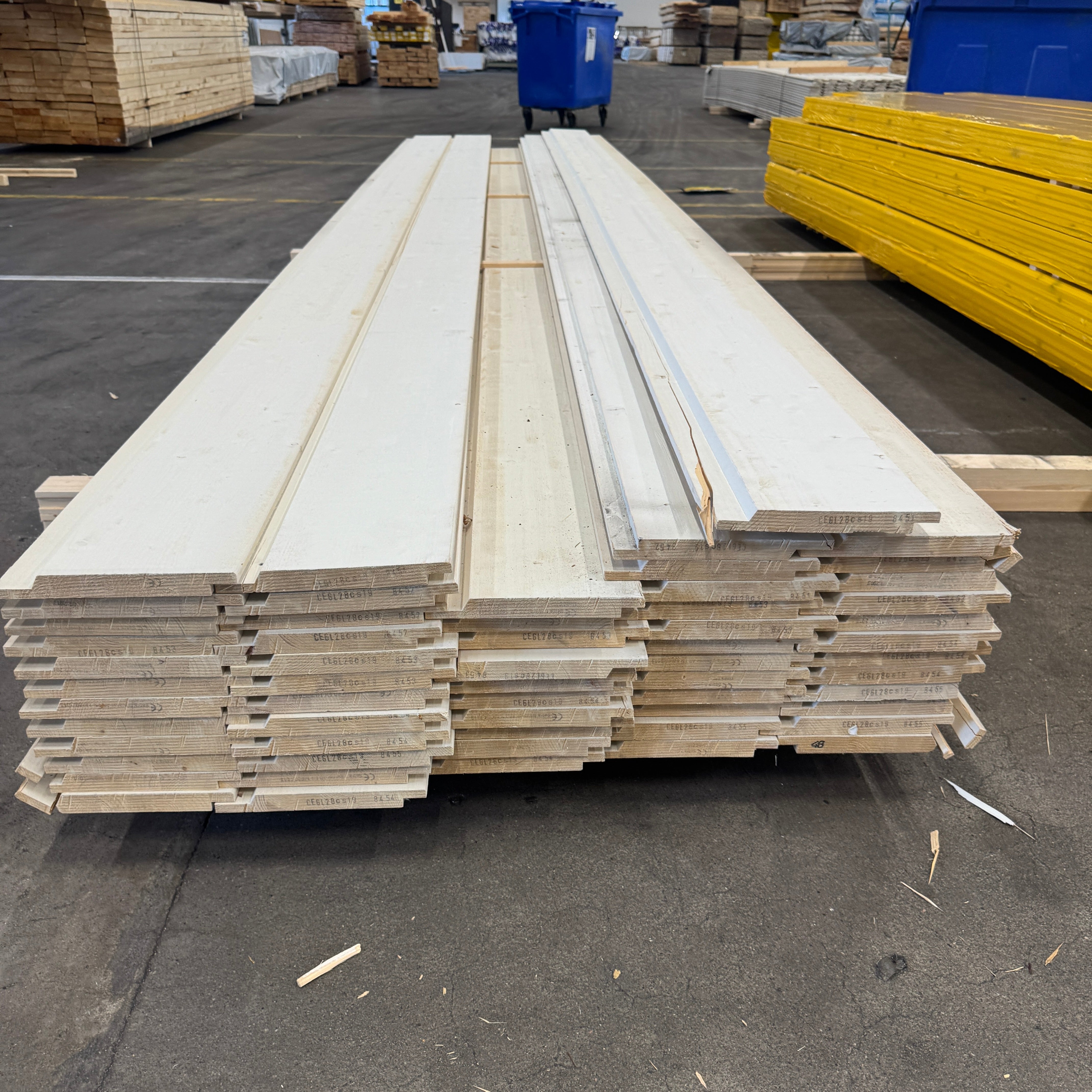Paket Ytterpanel Limplan Enkelfas 25x225mm – 59 st (4,80 m, gran, grundmålad vit)