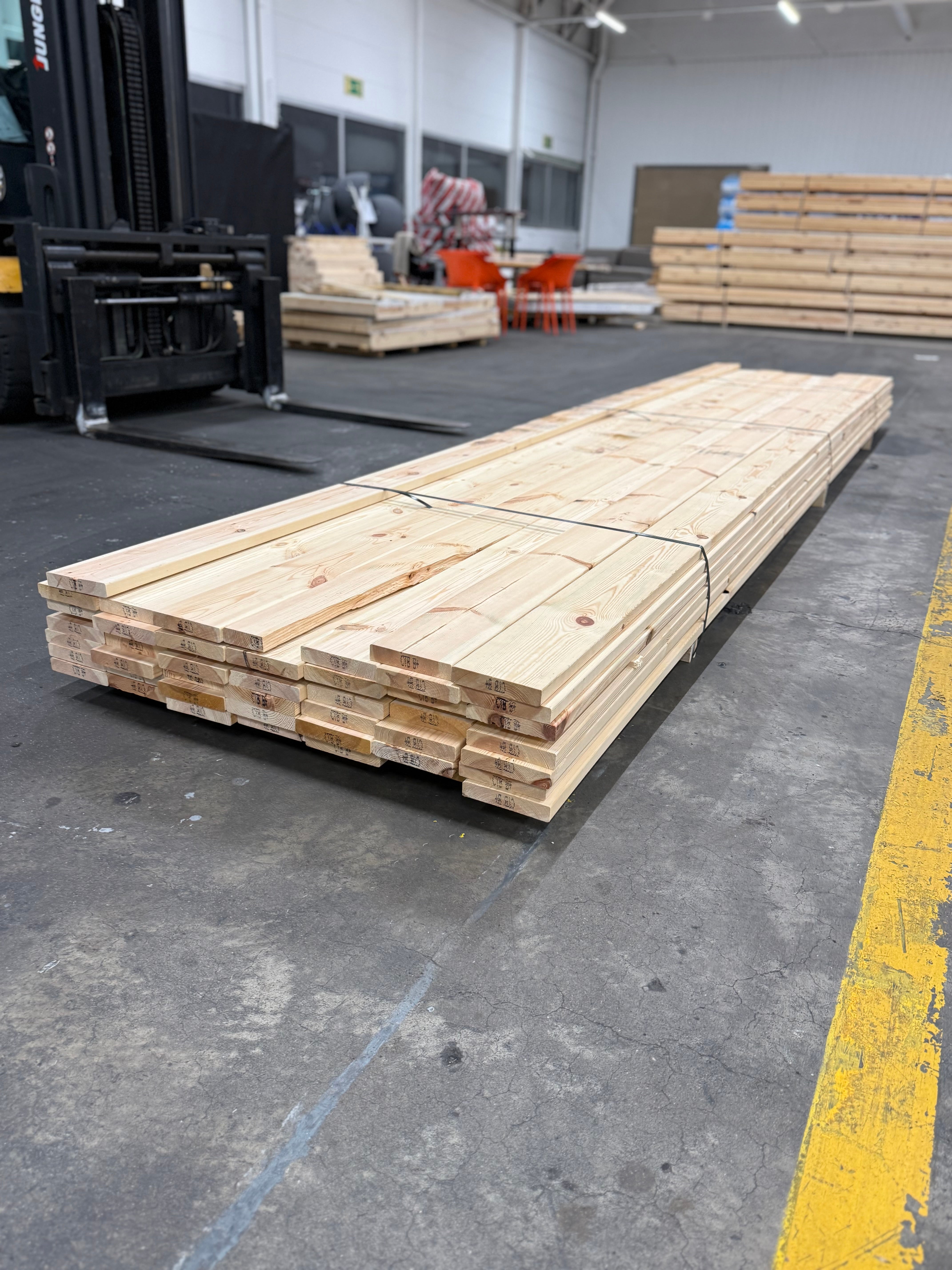 Paket Hyvlade Brädor 27x145mm 4.80m- 44st (Furu) B- sortering