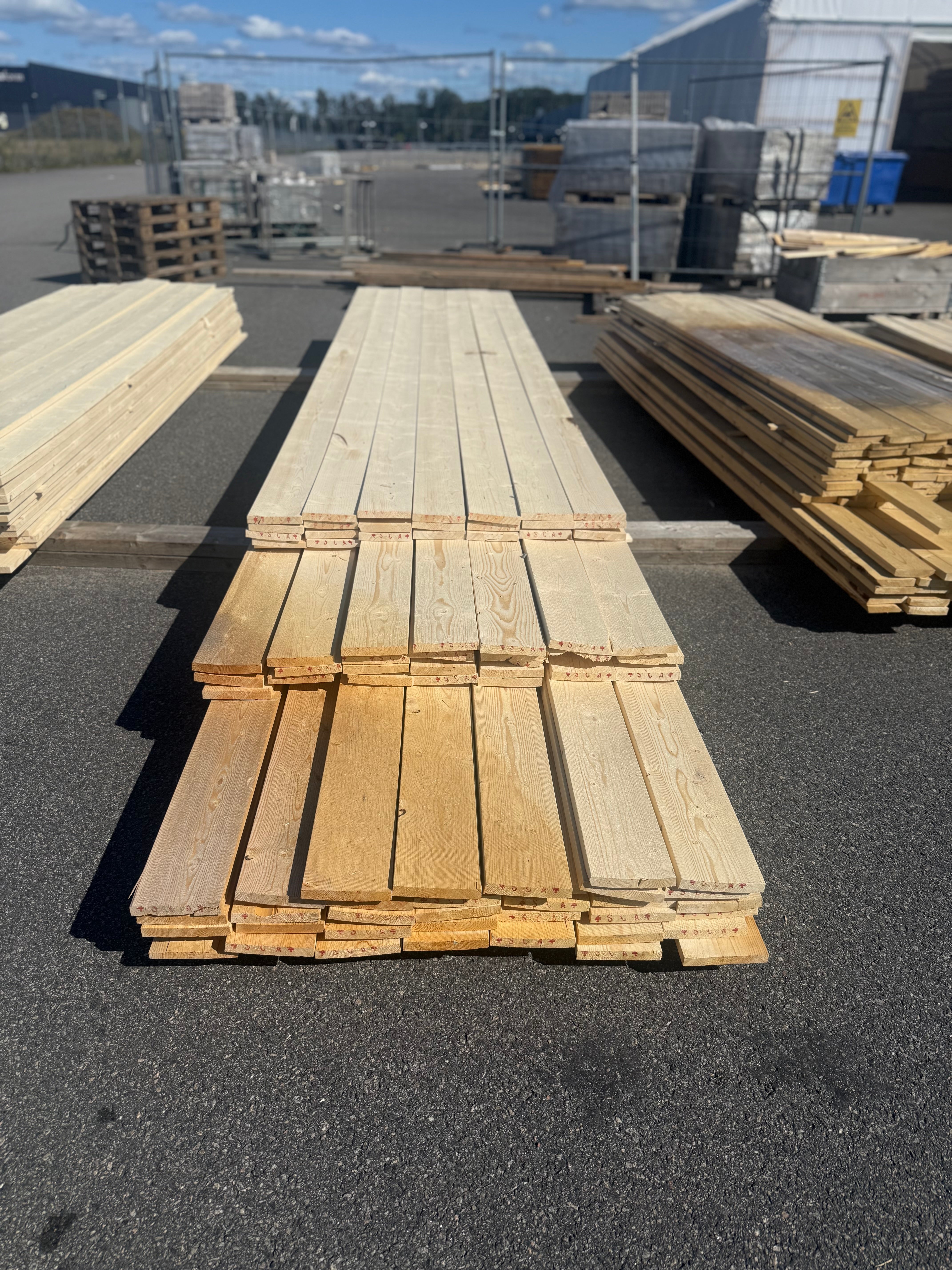 Paket Finsågad Panel 22x145mm 85st 4.20–5.40m – Andra sortering