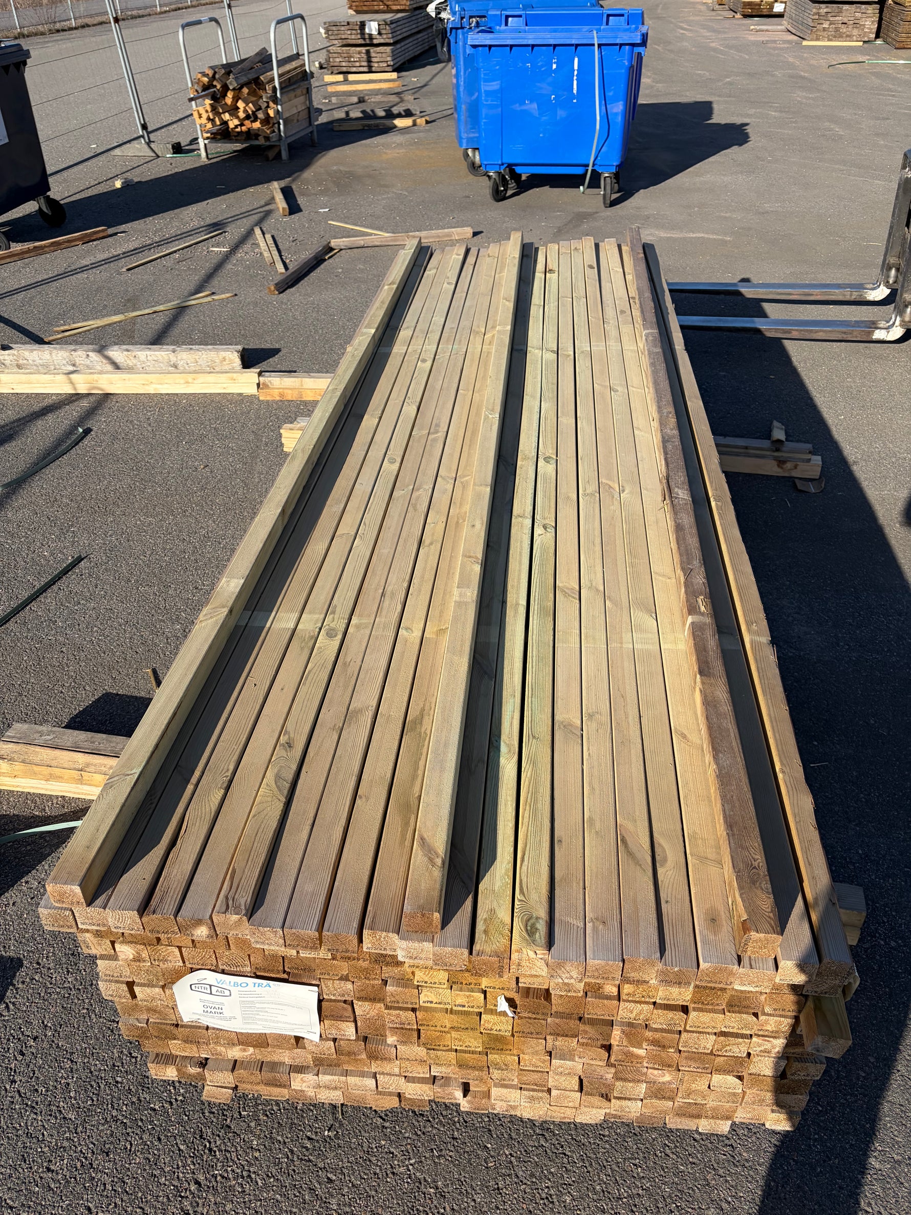 Paket Reglar 45x45mm – 220 st 3,30 m Tryckimpregnerad - Spirec