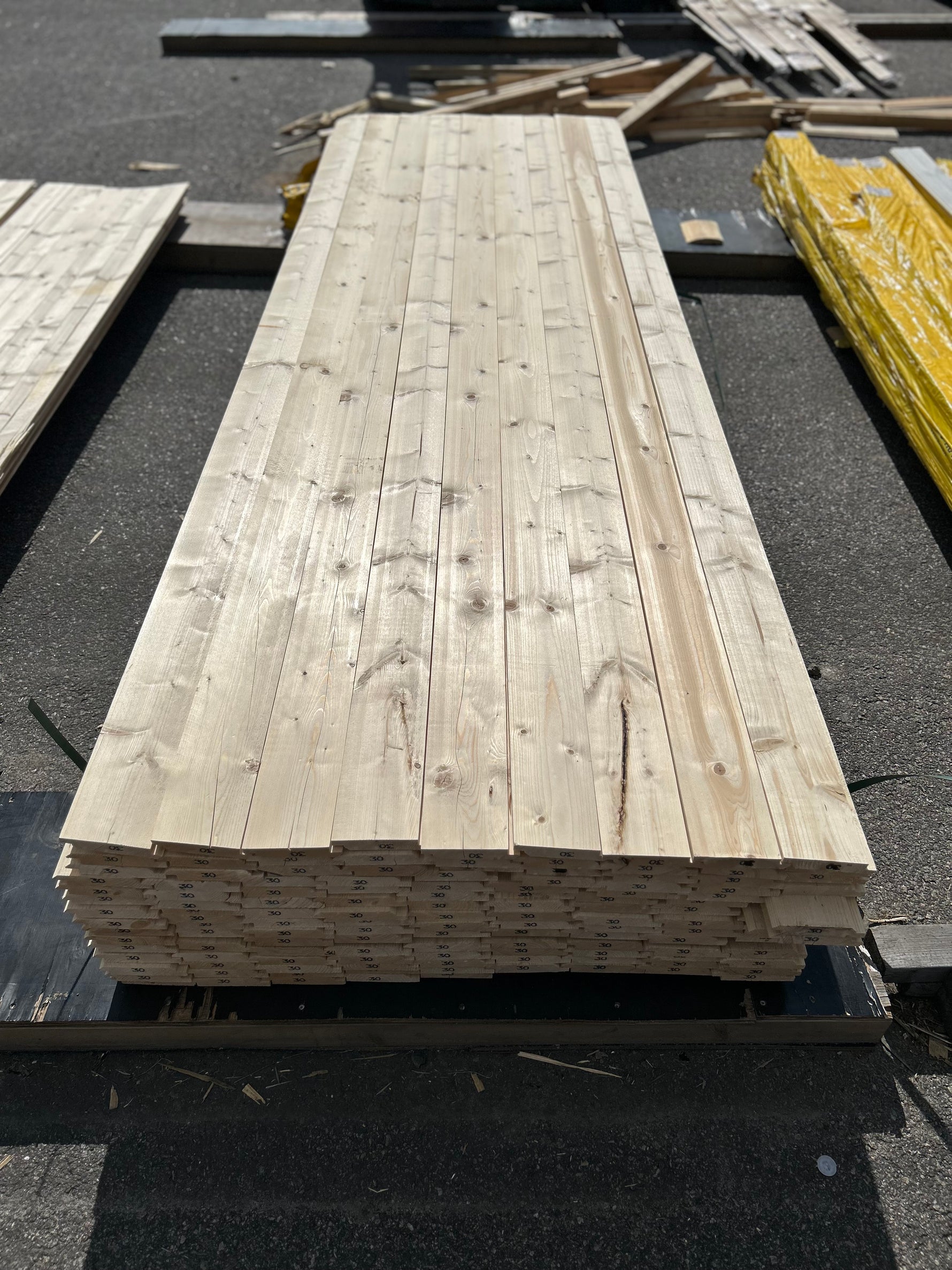 Paket Ytterpanel Dubbelfas Fals 22×120 mm 3,00 m 135 st Obehandlad