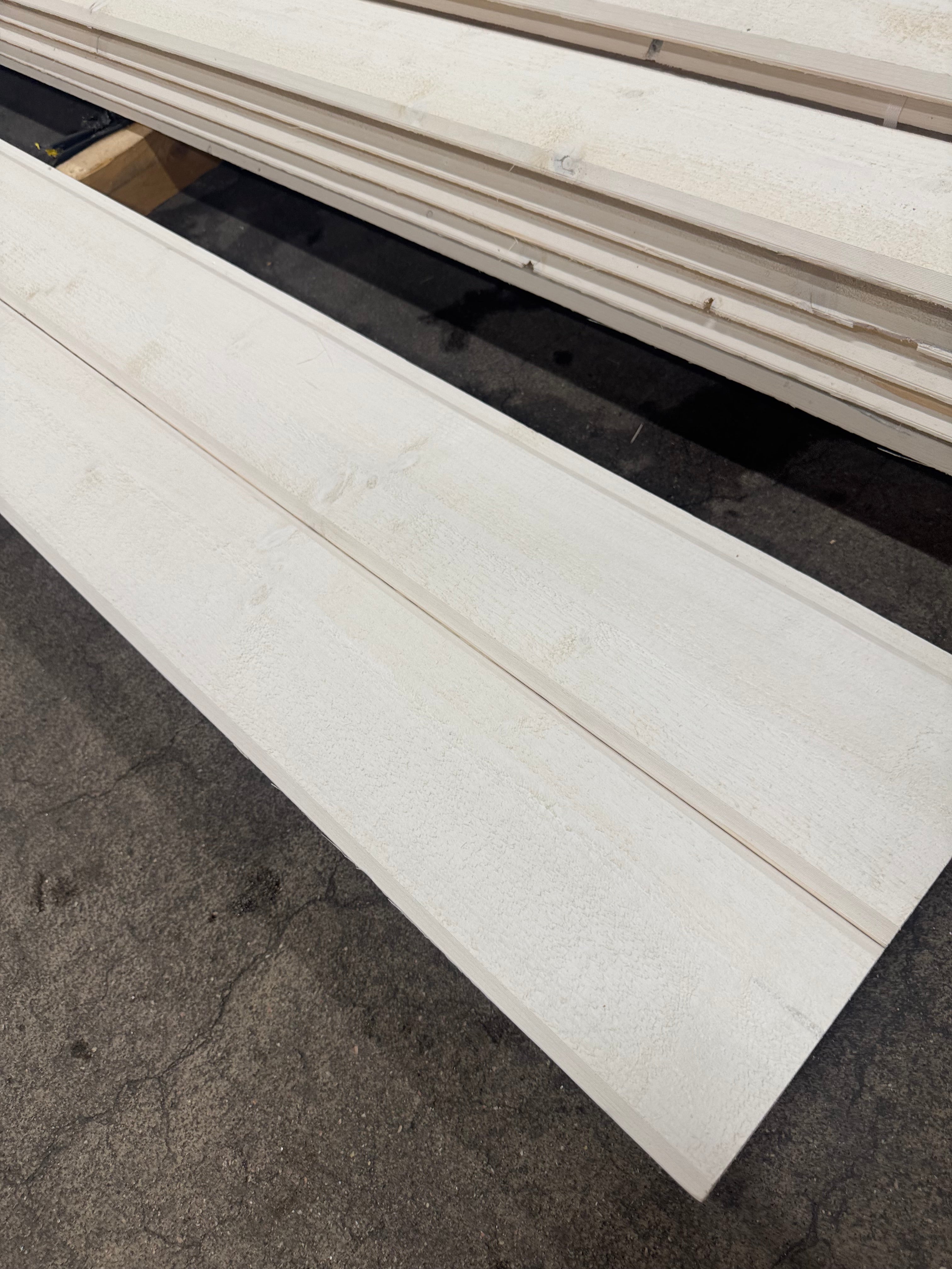 Paket Ytterpanel Dubbelfas 22x145mm – 13 st (5,40 m, Vit Alkydoljefärg)