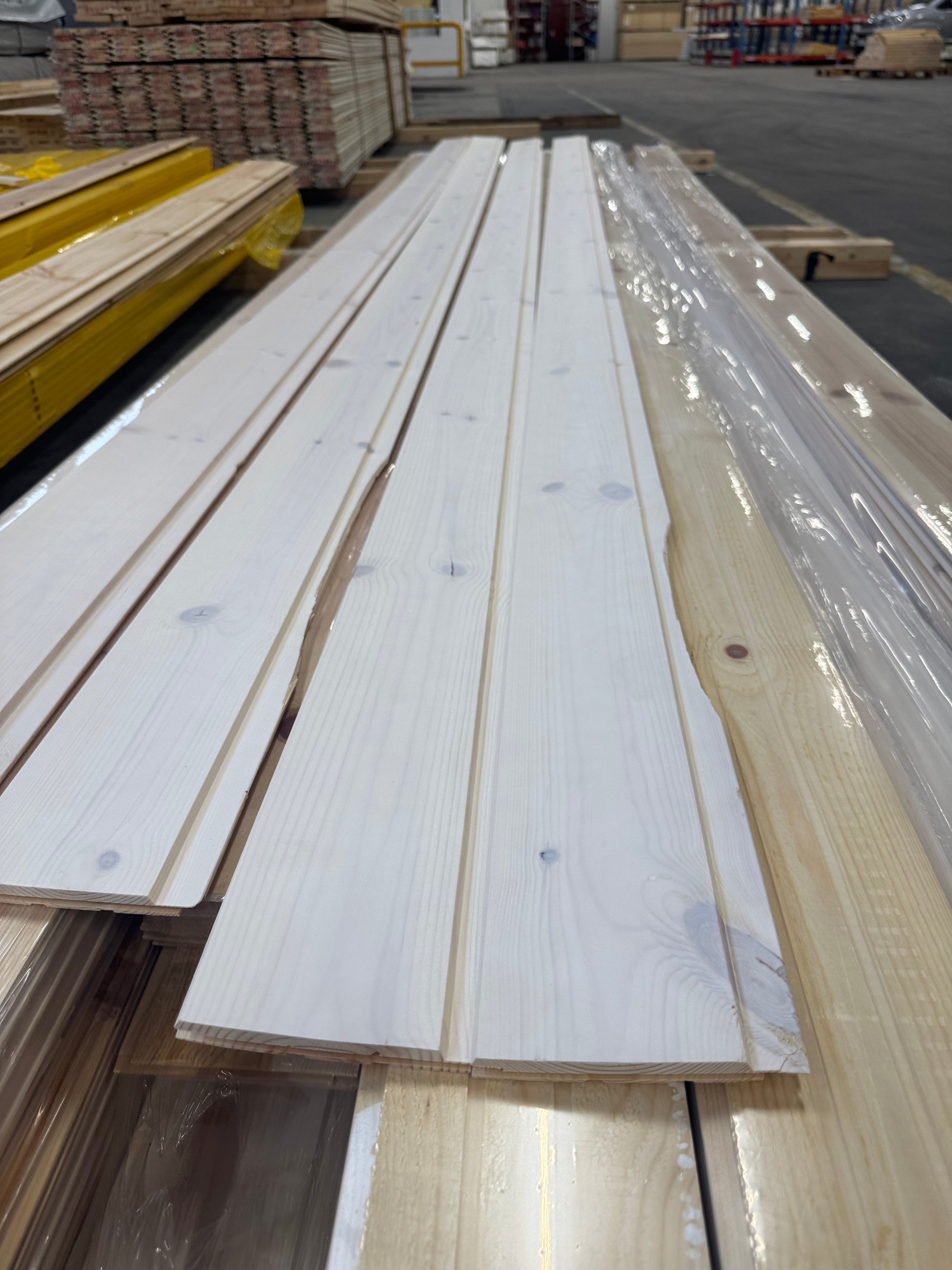 Paket Innerpanel Spårpanel 13x120mm – Skadat (Vitlaserad Ekonomi)