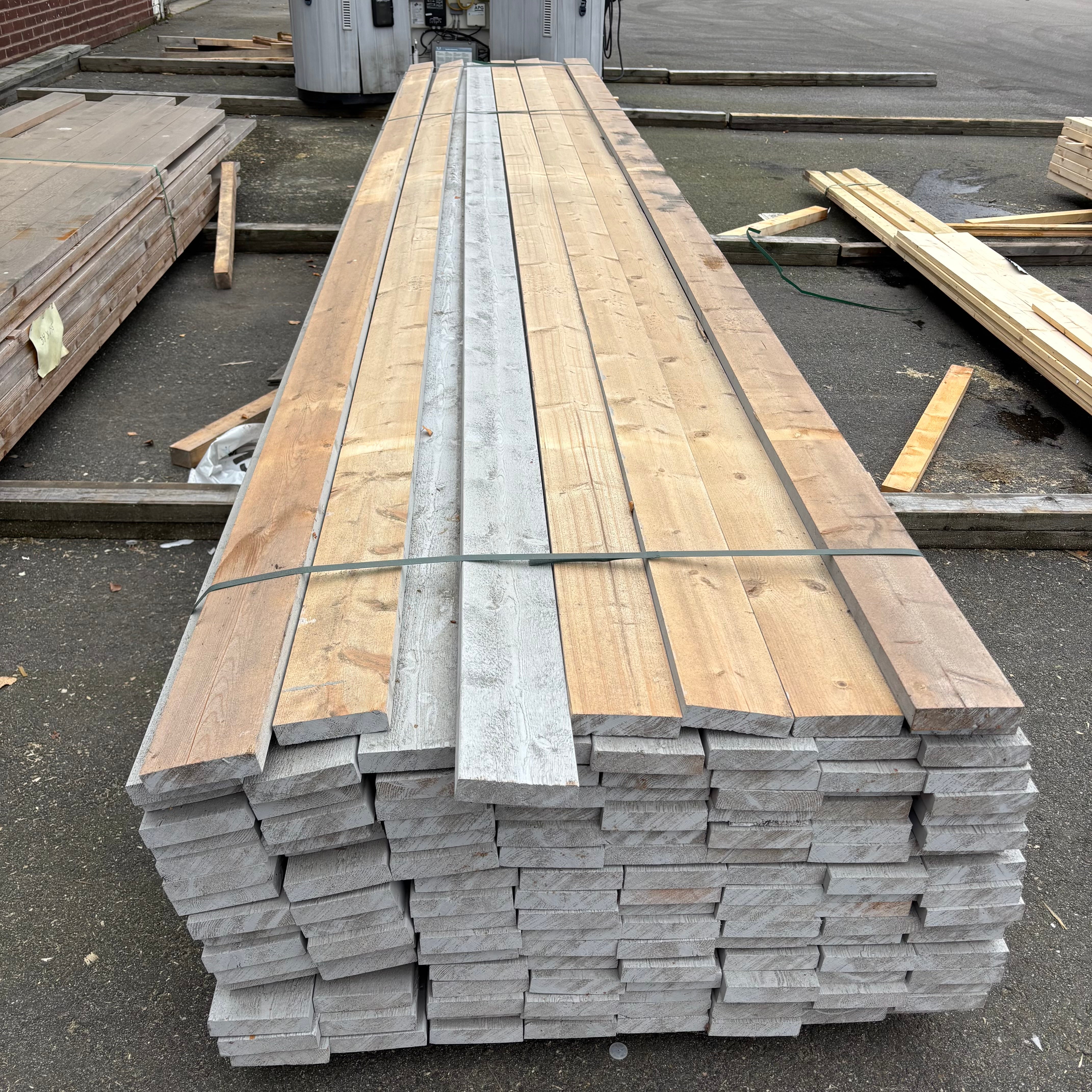 Paket Ytterpanel Finsågad 28x120mm – 136 st (5,40 m, Grå NCS S3000-N)