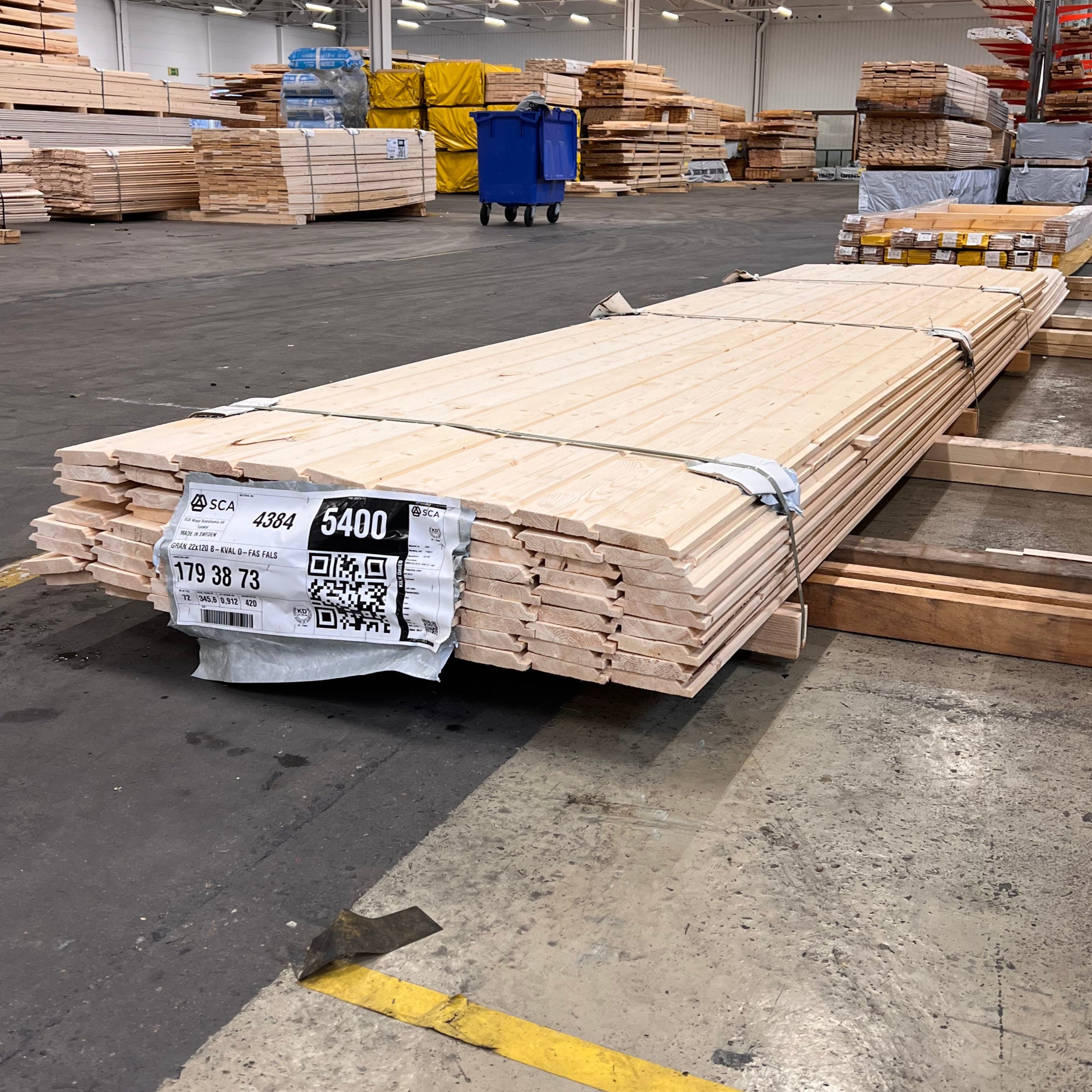 Dubbelfas fals 22x120 – 81 st  4,30-5,40m (B-sortering)