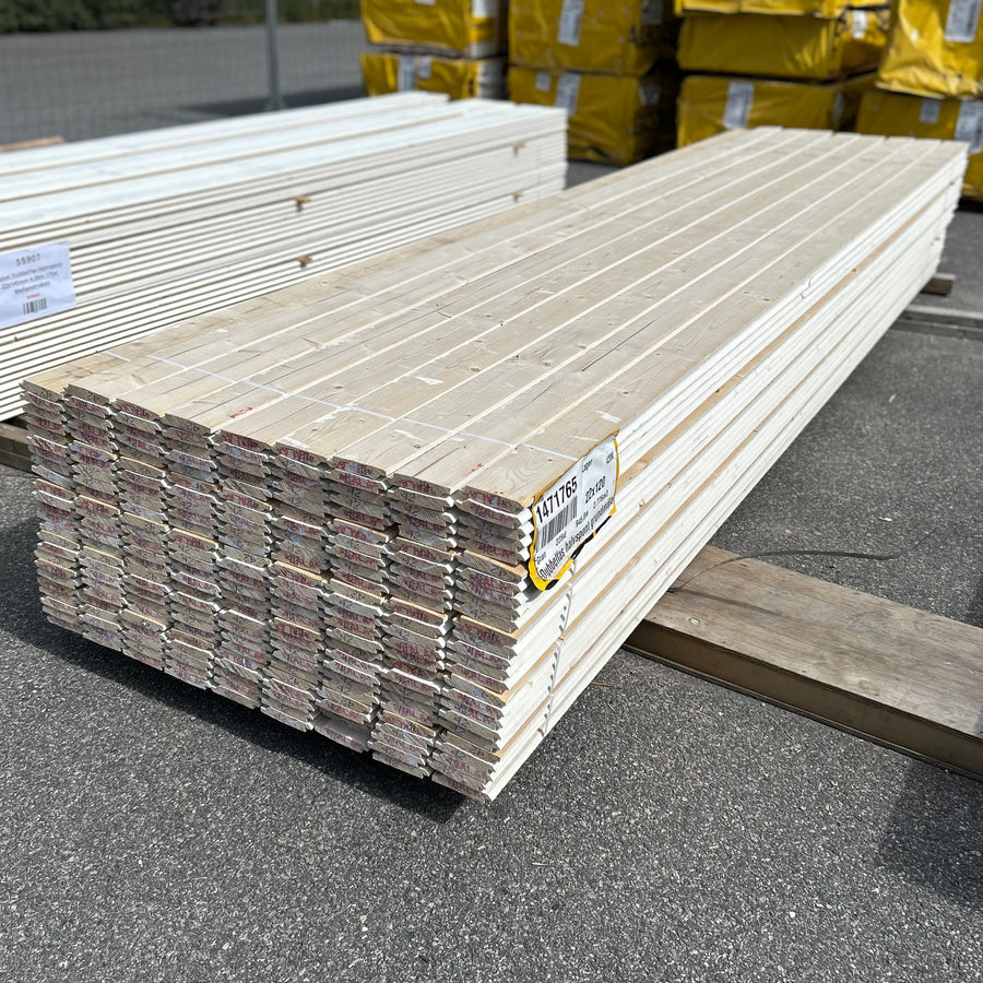 Paket Dubbelfas Halvspont 22x120mm 4,20m 224st Grundmålad