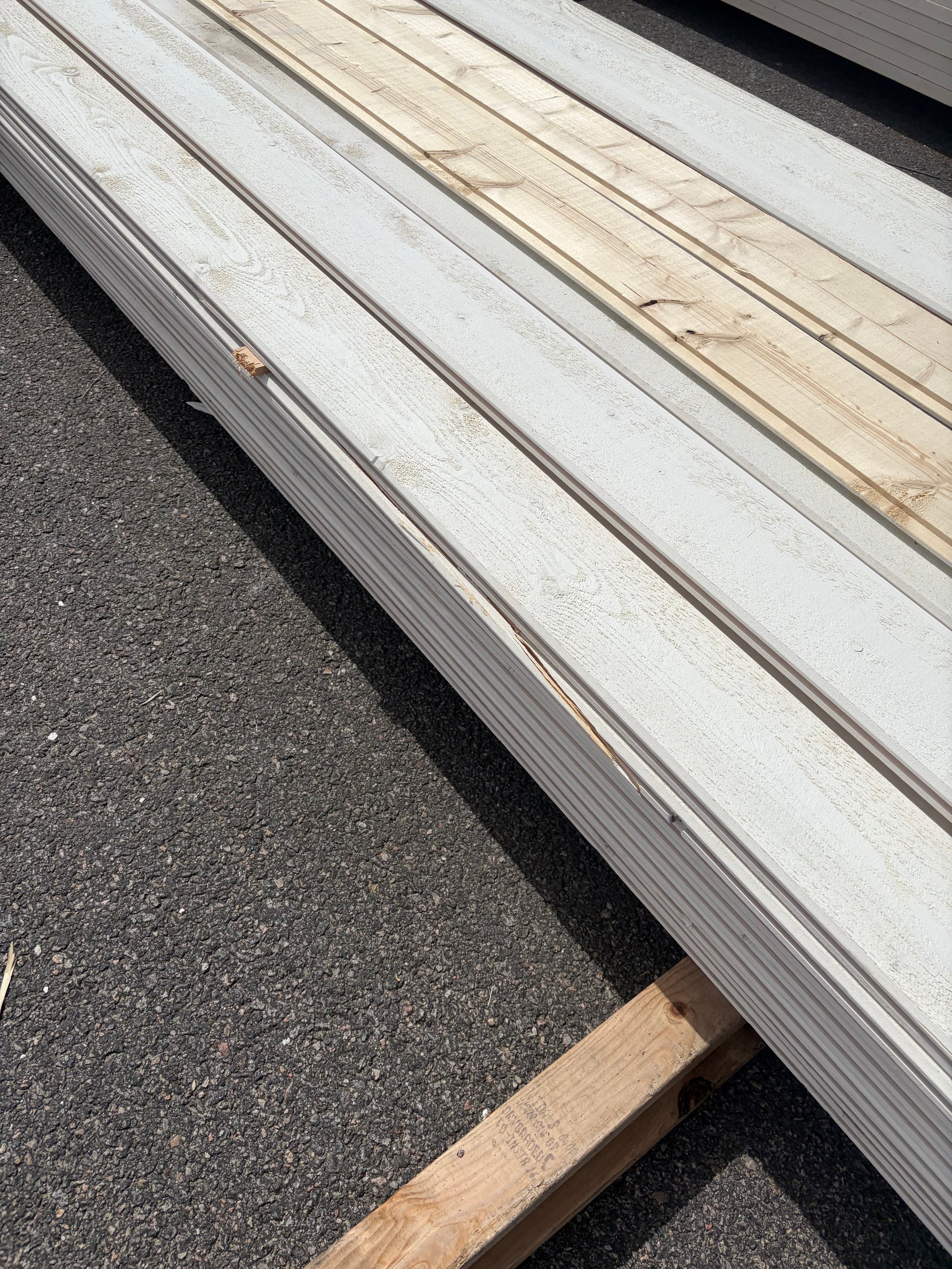 Paket Ytterpanel Dubbelfas Ändspont 22x145mm, 81st 3.60m Grundmålad