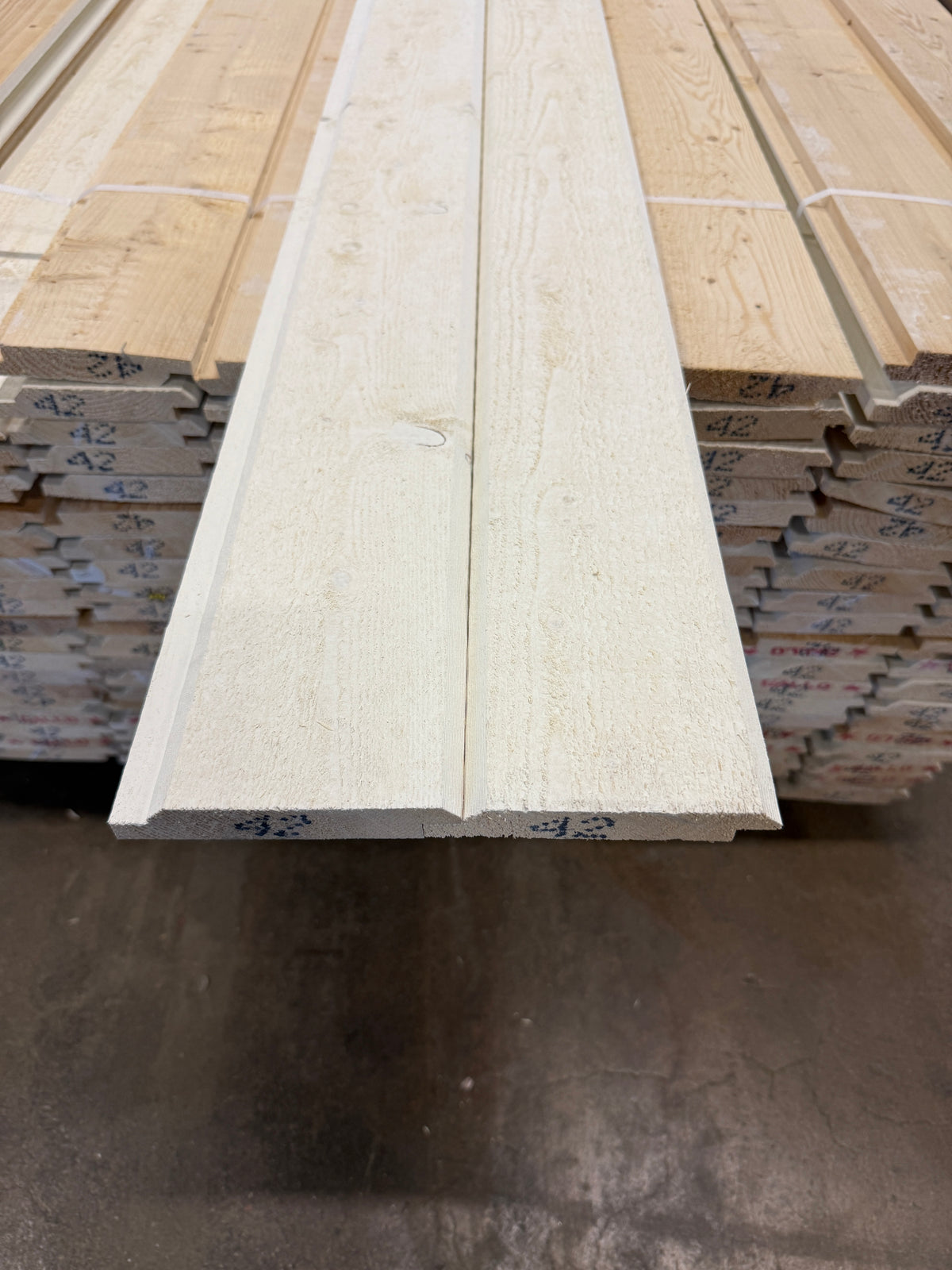 Paket Dubbelfasspont Grundmålad 22×120 mm – 4,20 m – 180 st