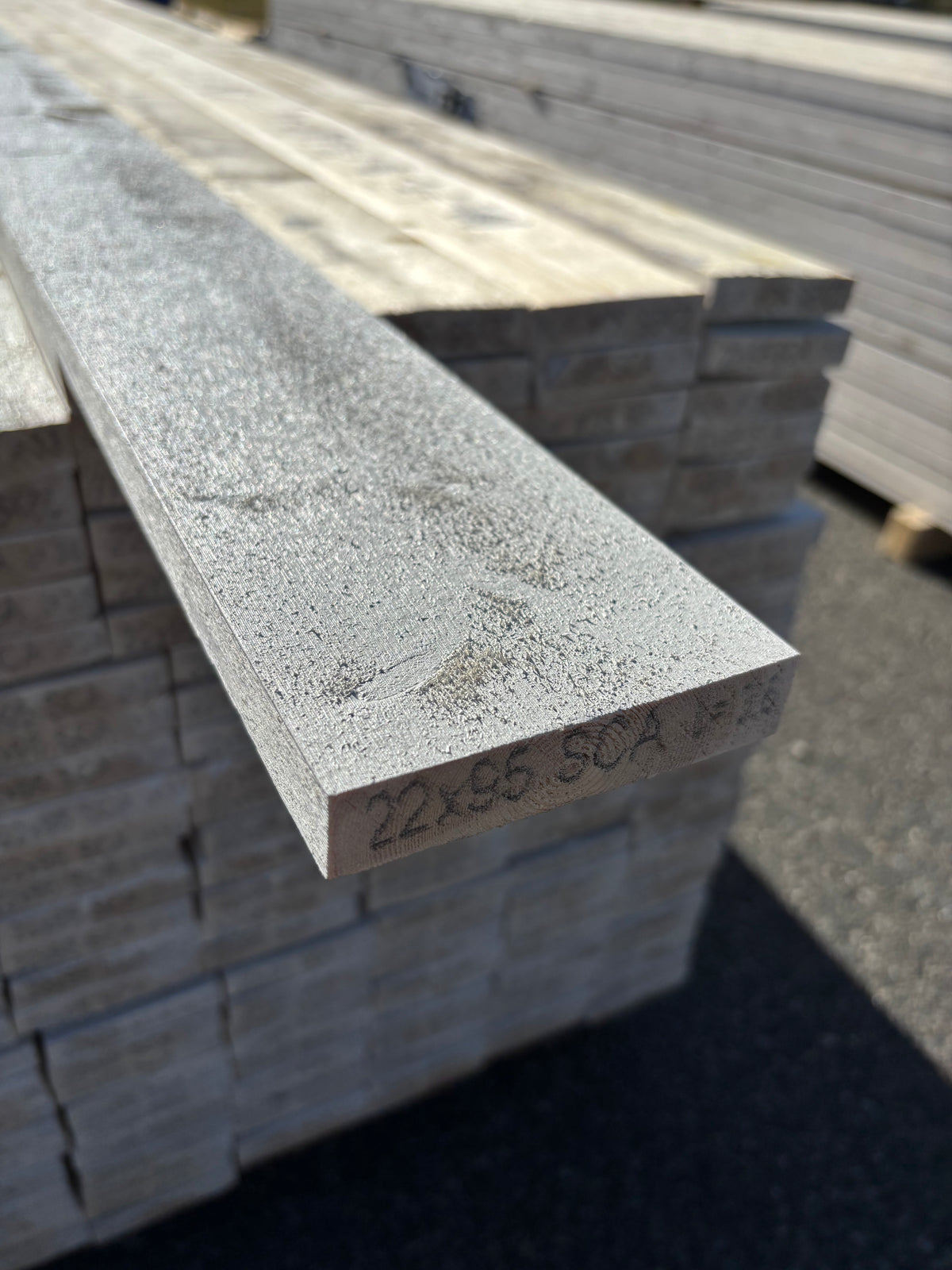 Paket Finsågade Brädor 22x95mm 3,60m 286st Vit Mellanstruken