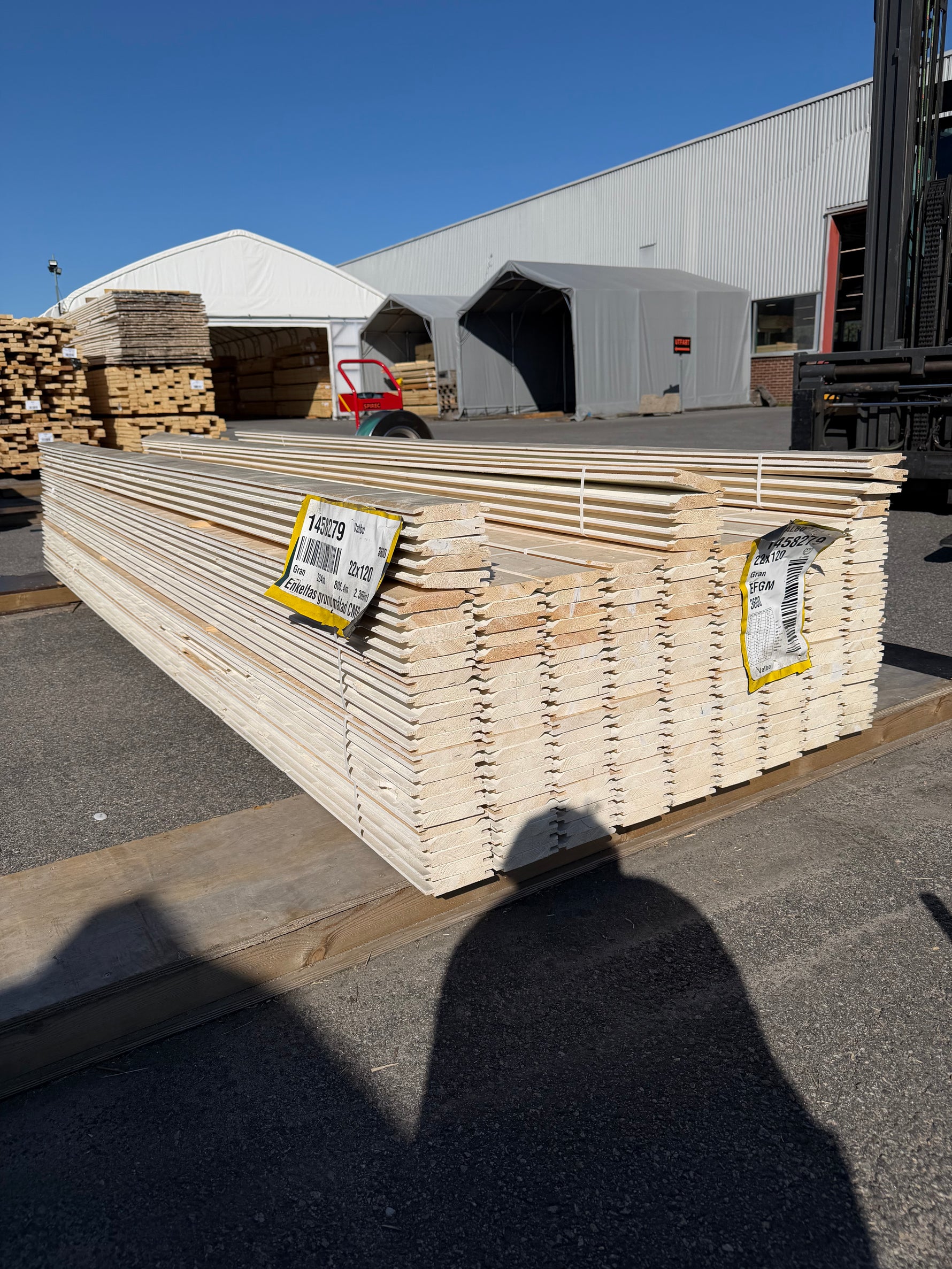 Paket Ytterpanel Enkelfas 22x120mm 3.60m, 195 st