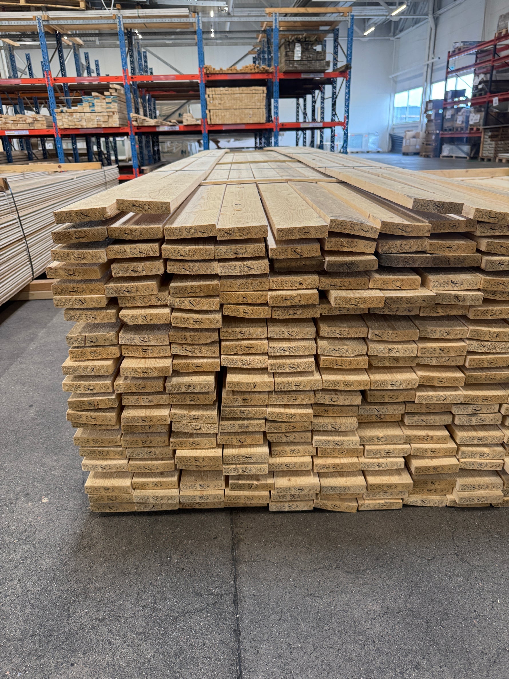 Paket Finsågade Brädor 22x95mm 5,40m – 195 st Väderbitna