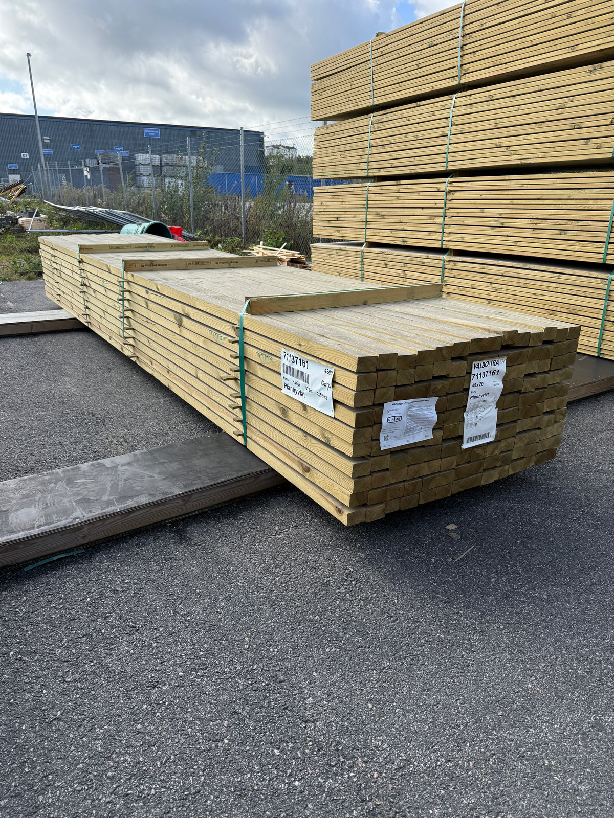 Paket Tryckimpregnerade Reglar 45x70mm, 140st 4,80m