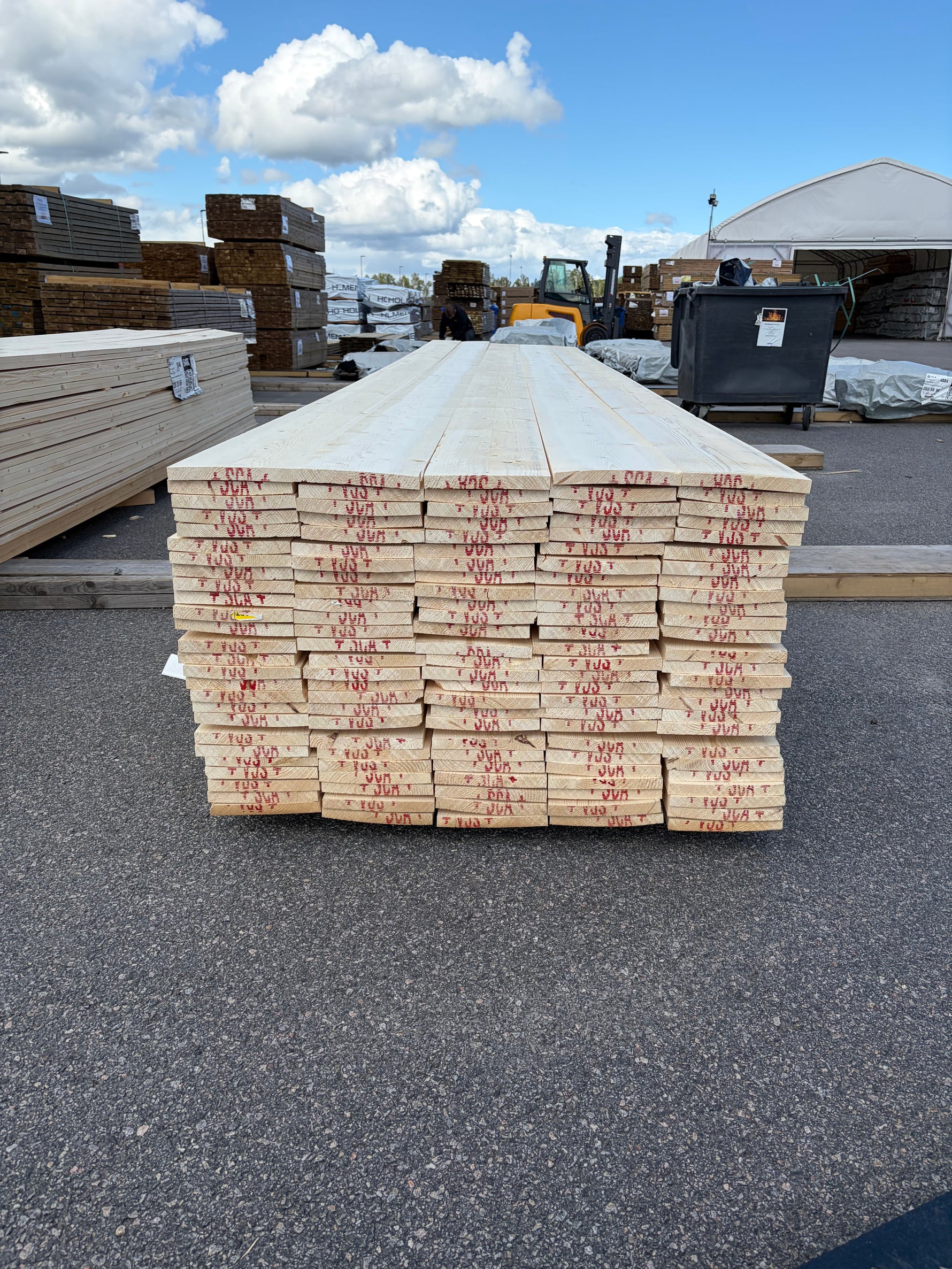 Paket Finsågade Brädor 22x195mm, 130st 5,40m (Andra sortering)