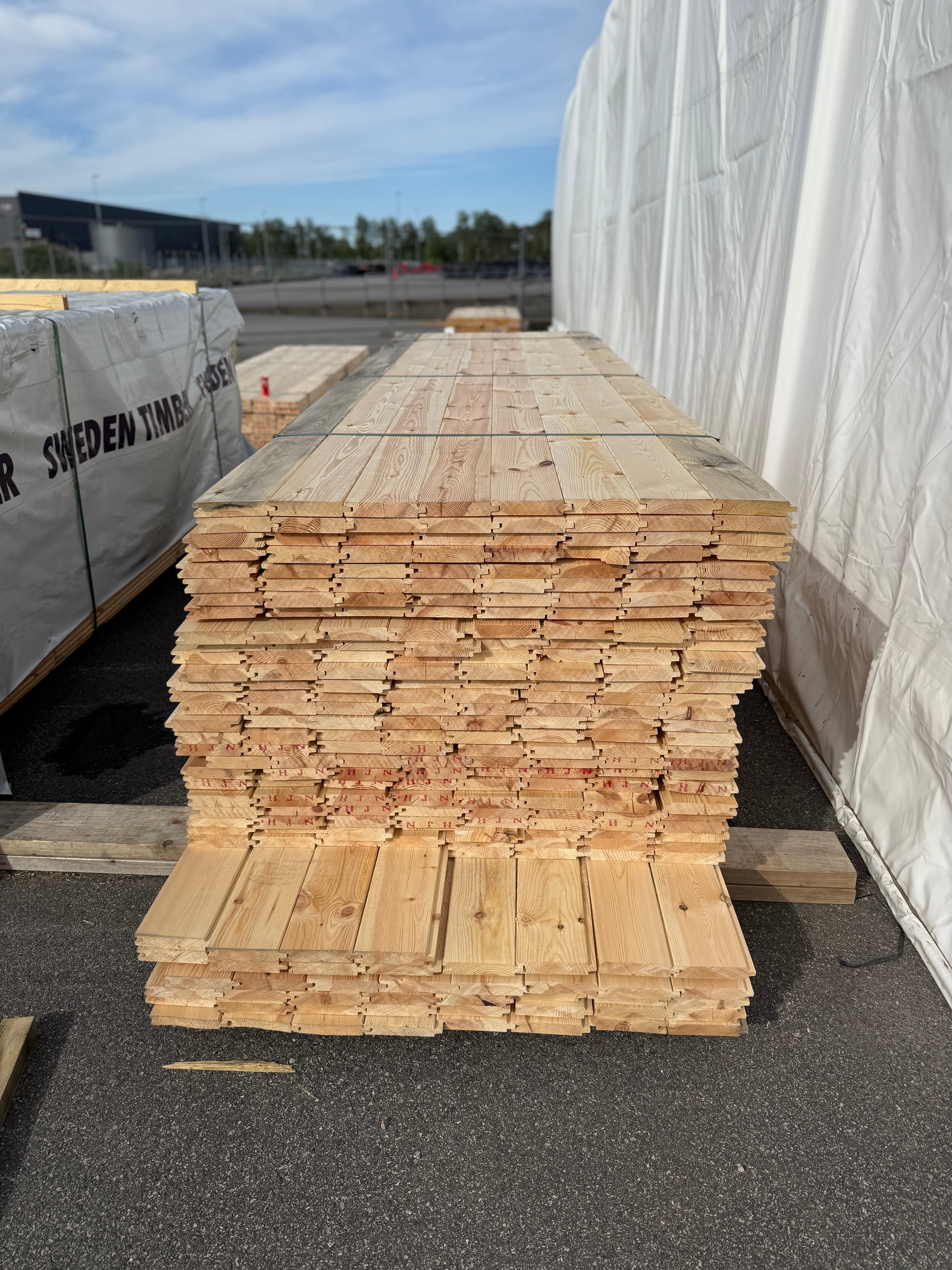 Paket Spontad Panel Hyvlad 27x145mm- Obehandlad