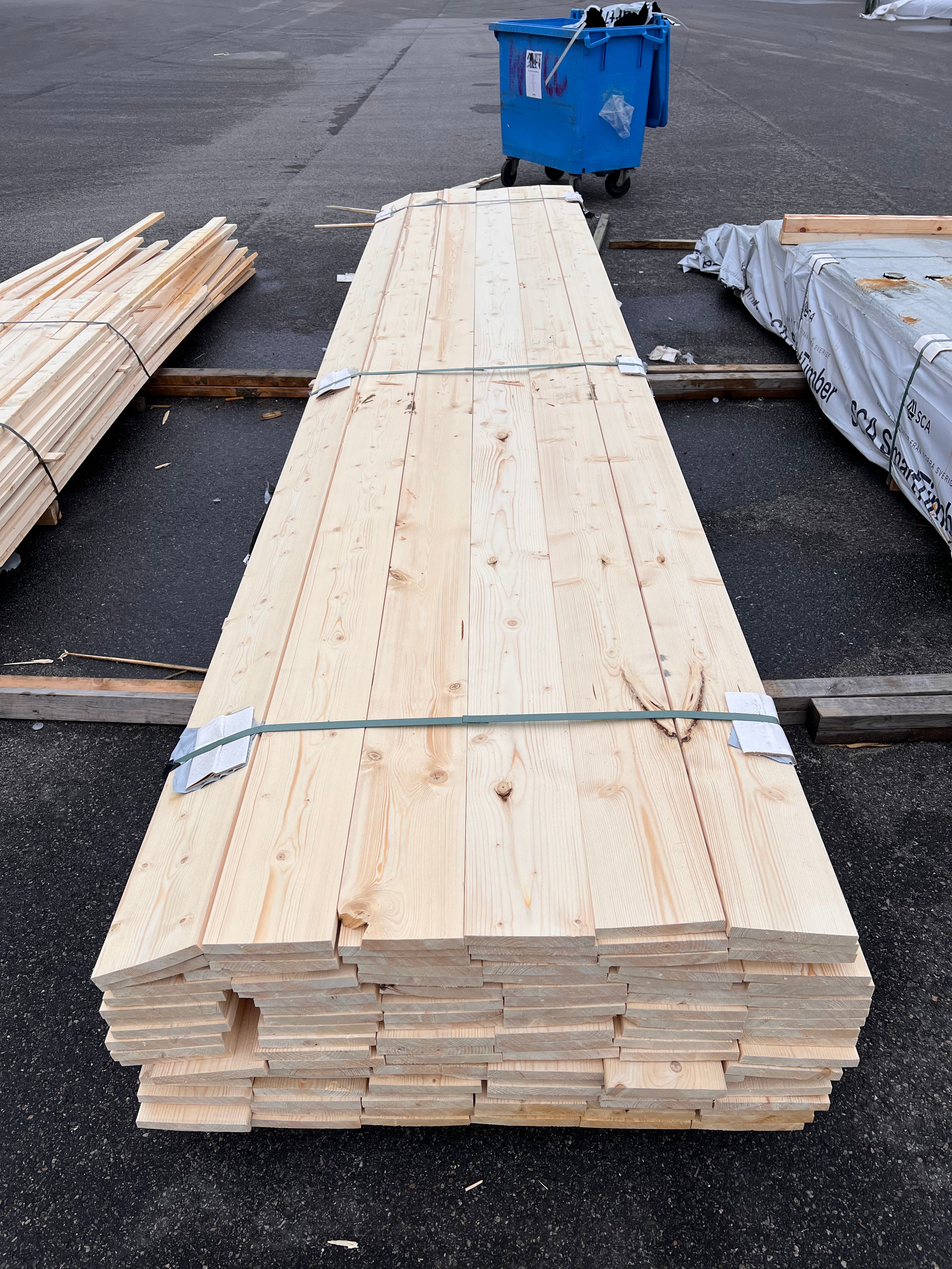 Paket Ytterpanelbräda 22x170 113 st 4,80-5,40m  (B-Sortering)