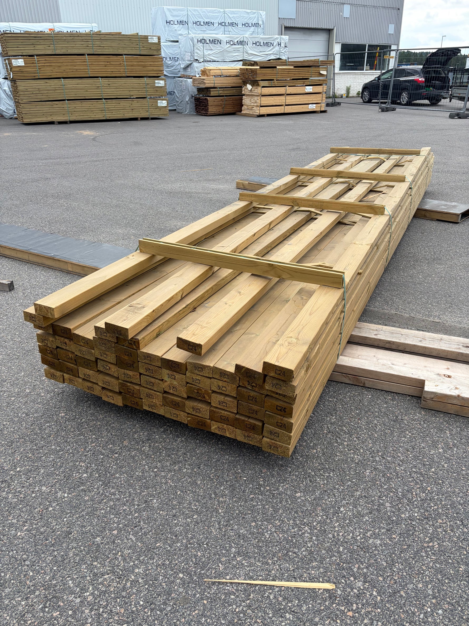 Paket Tryckimpregnerade Reglar 45x95mm C24, 64st 5,10m