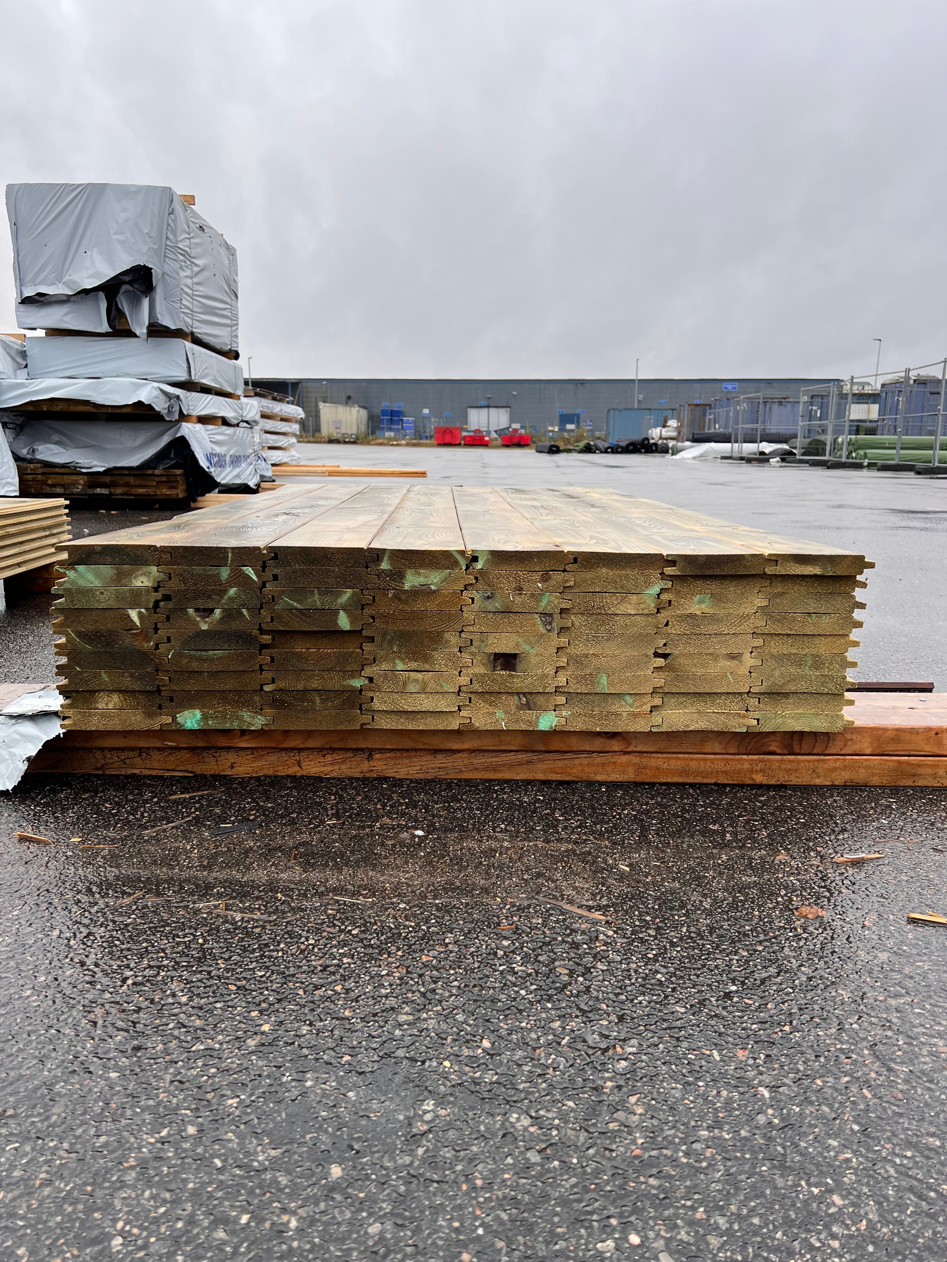 Paket Spontad Panel Hyvlad 27x145mm – 81 st 2.0m Tryckimpregnerad
