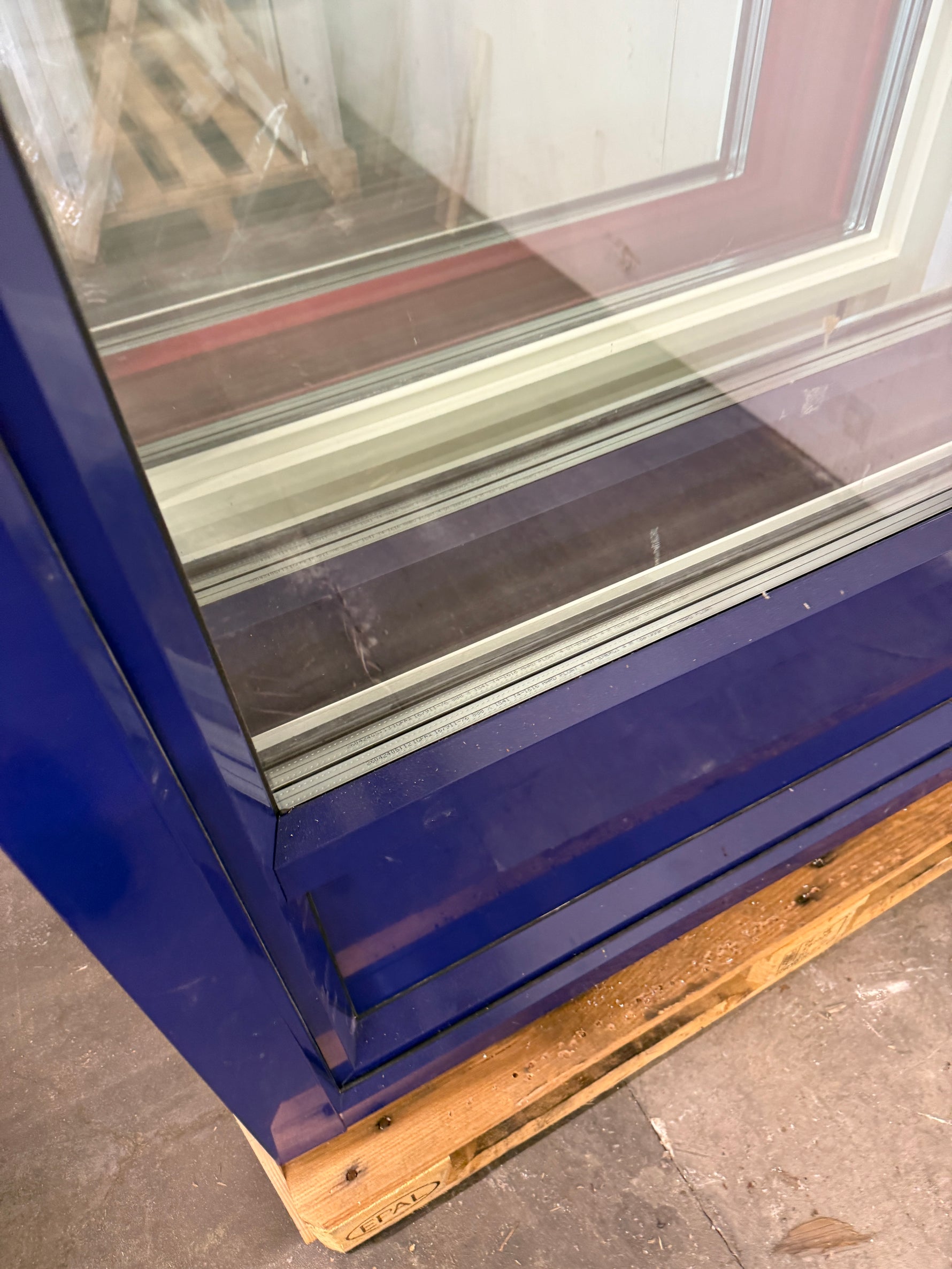 Inåtgående altandörr Vänsterhängd, Trä/Aluminium – 1080 × 2080 mm- Blå