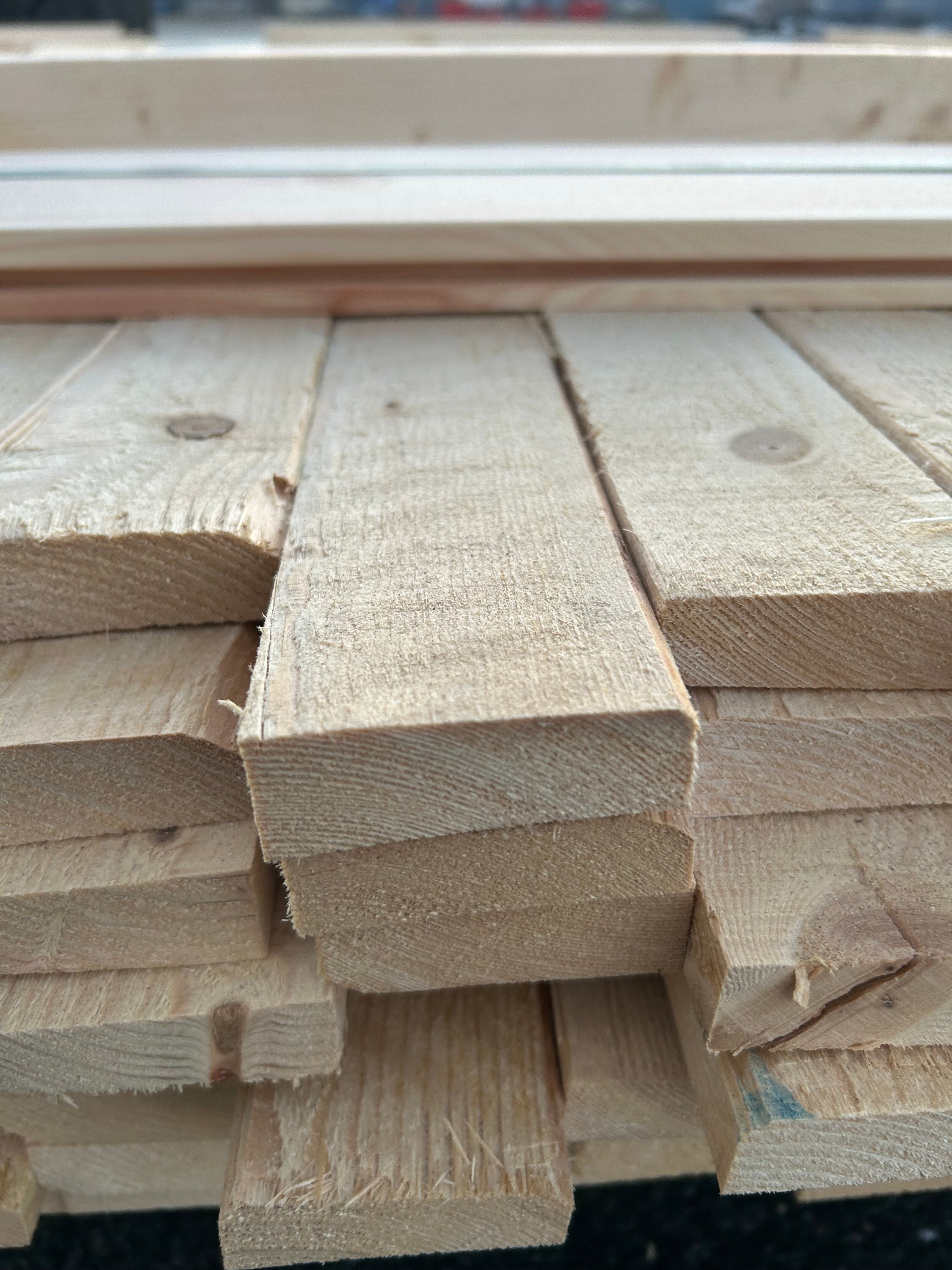 Paket Brädor 19x63mm – 119 st (4,80 m, gran, ohyvlad/råsågad)