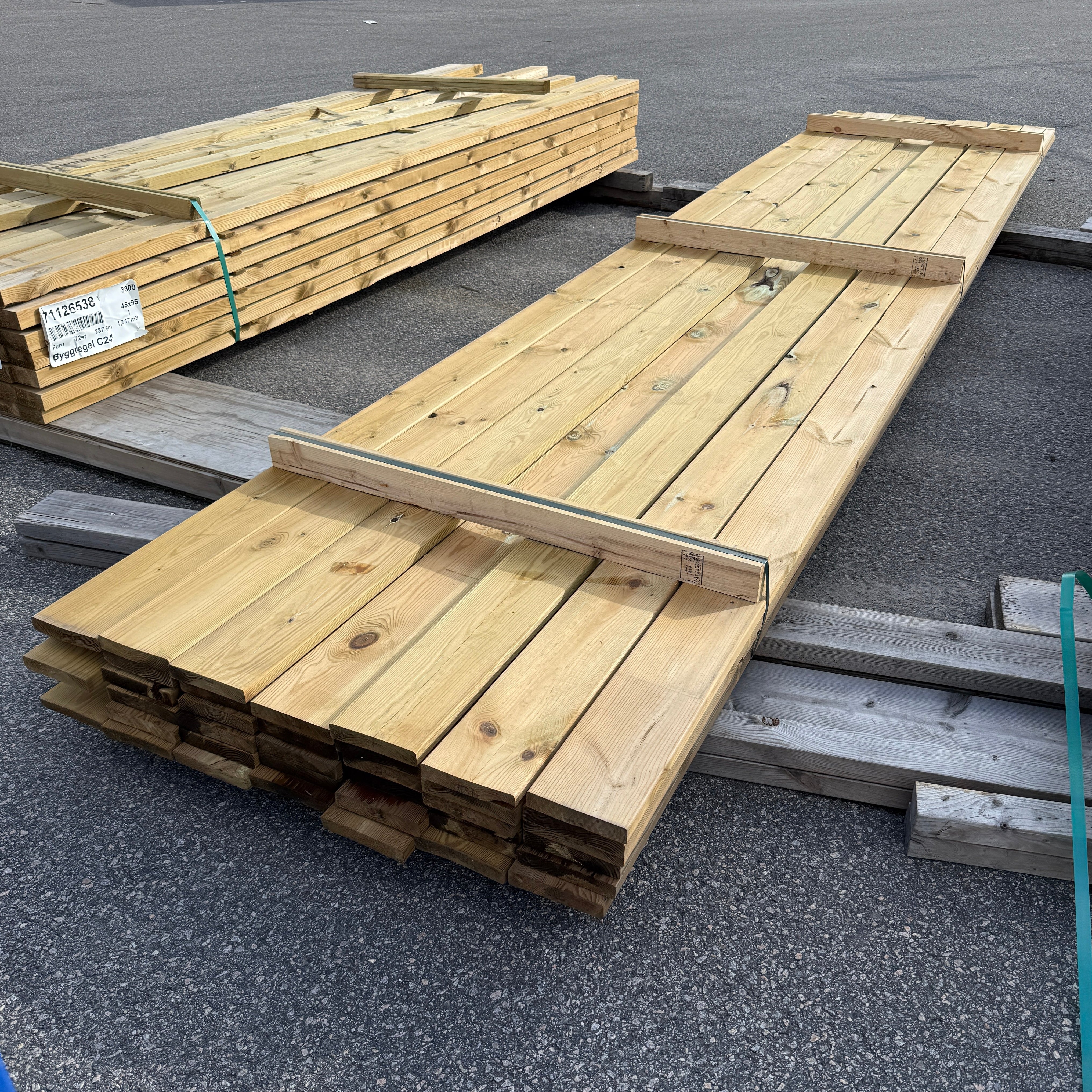 Paket Tryckimpregnerad Trall 28x145mm (4,80–5,10m) 44st Andrasortering