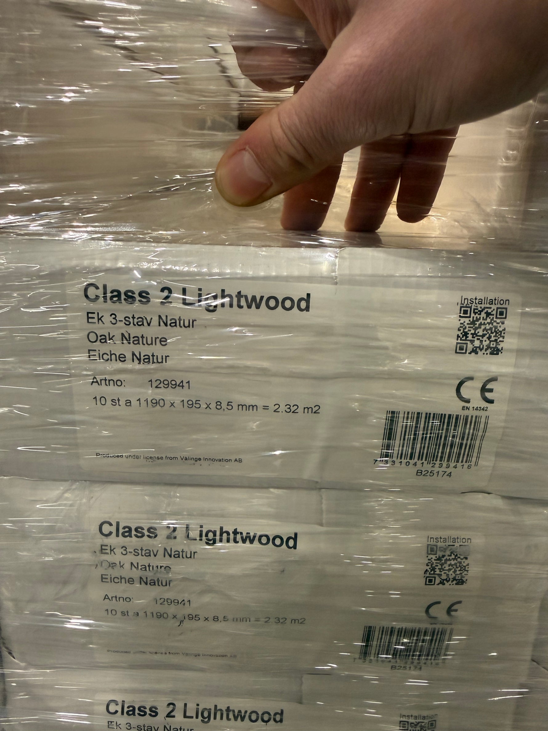 Paket Parkettgolv Lightwood Ek 3-stav (Class 2) Natur - Spirec