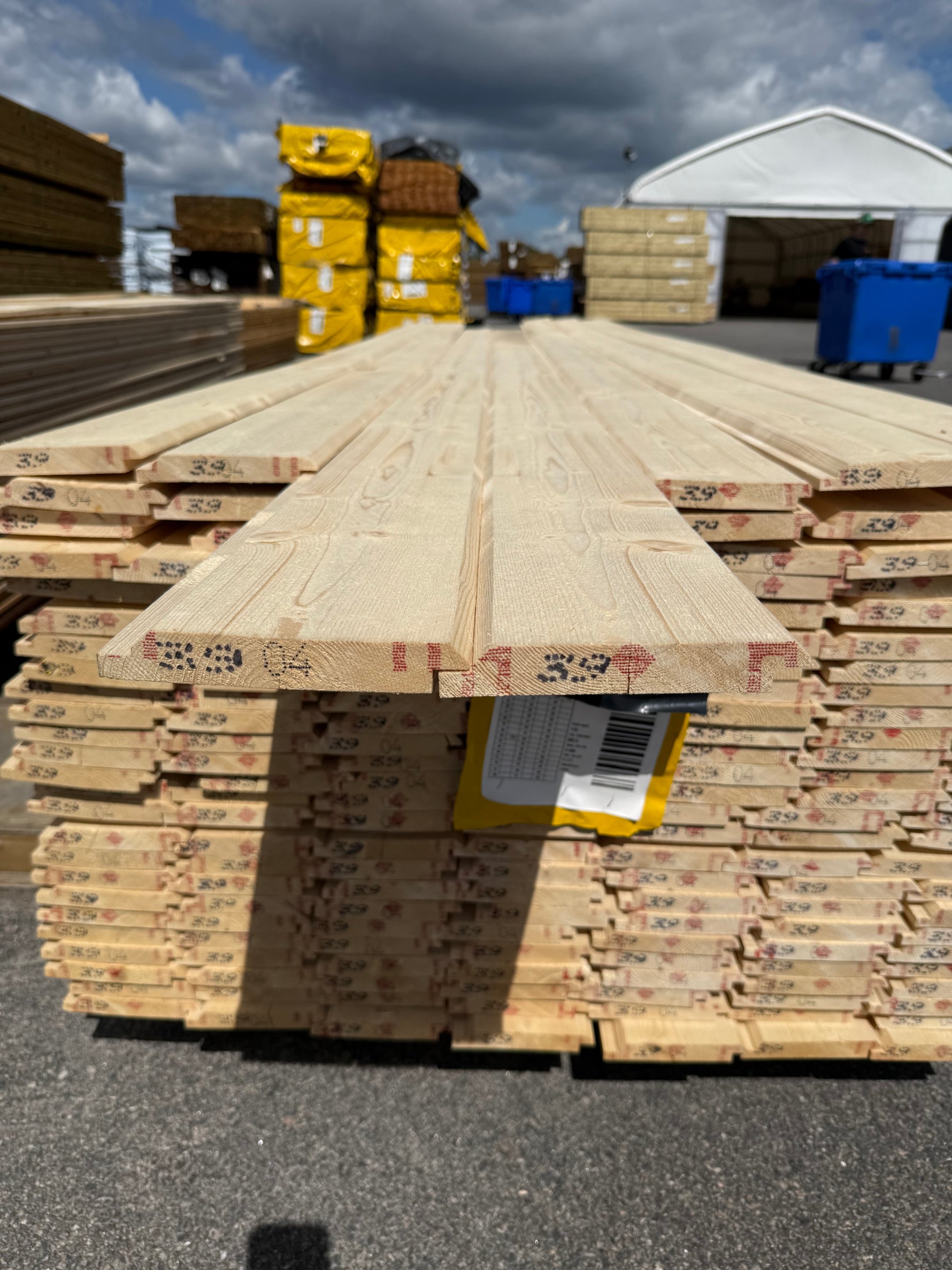 Paket Ytterpanel Dubbelfas Halvspont 22x145mm, 175st 3,90m