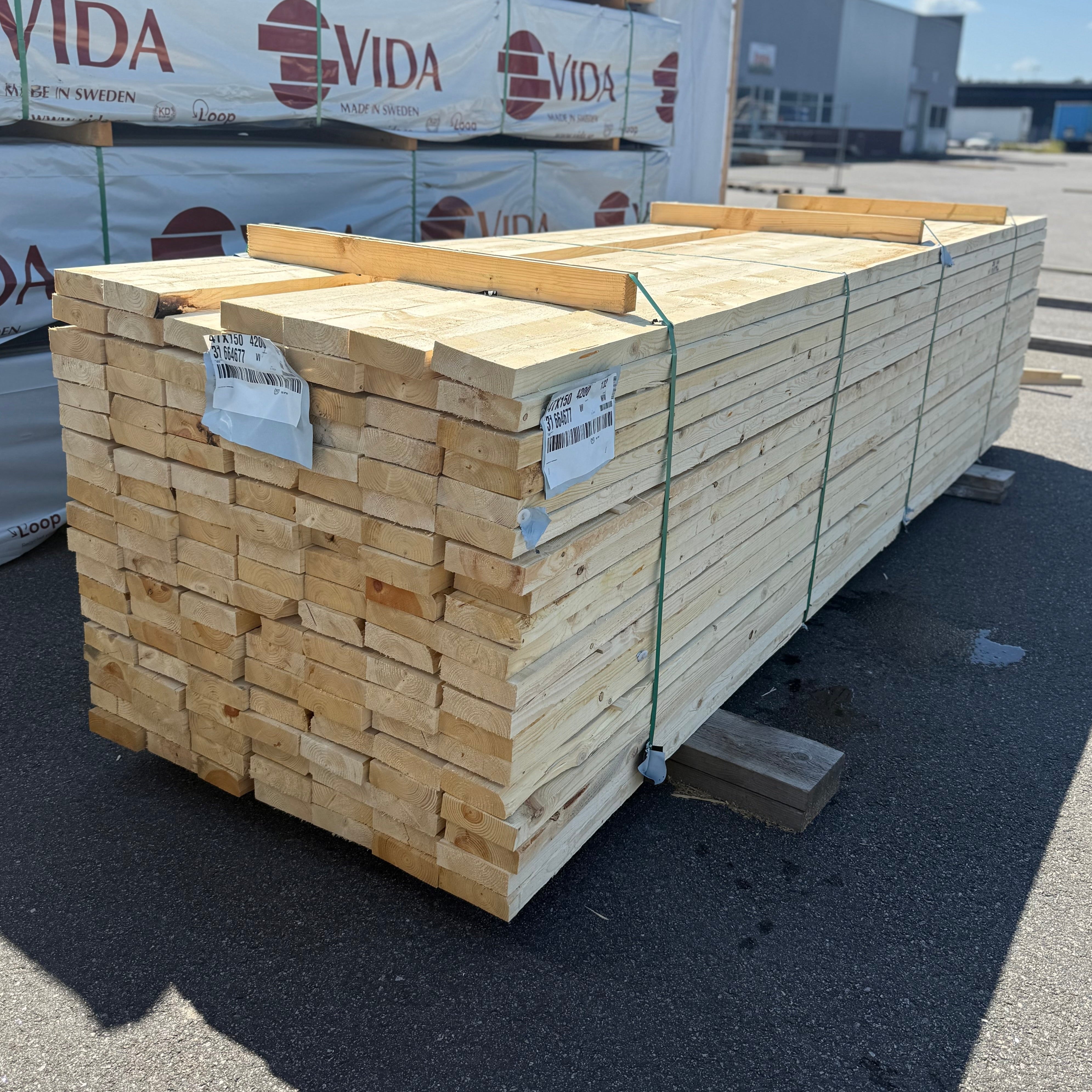 Paket Ohyvlade Reglar 47x150- 4.20m 132st