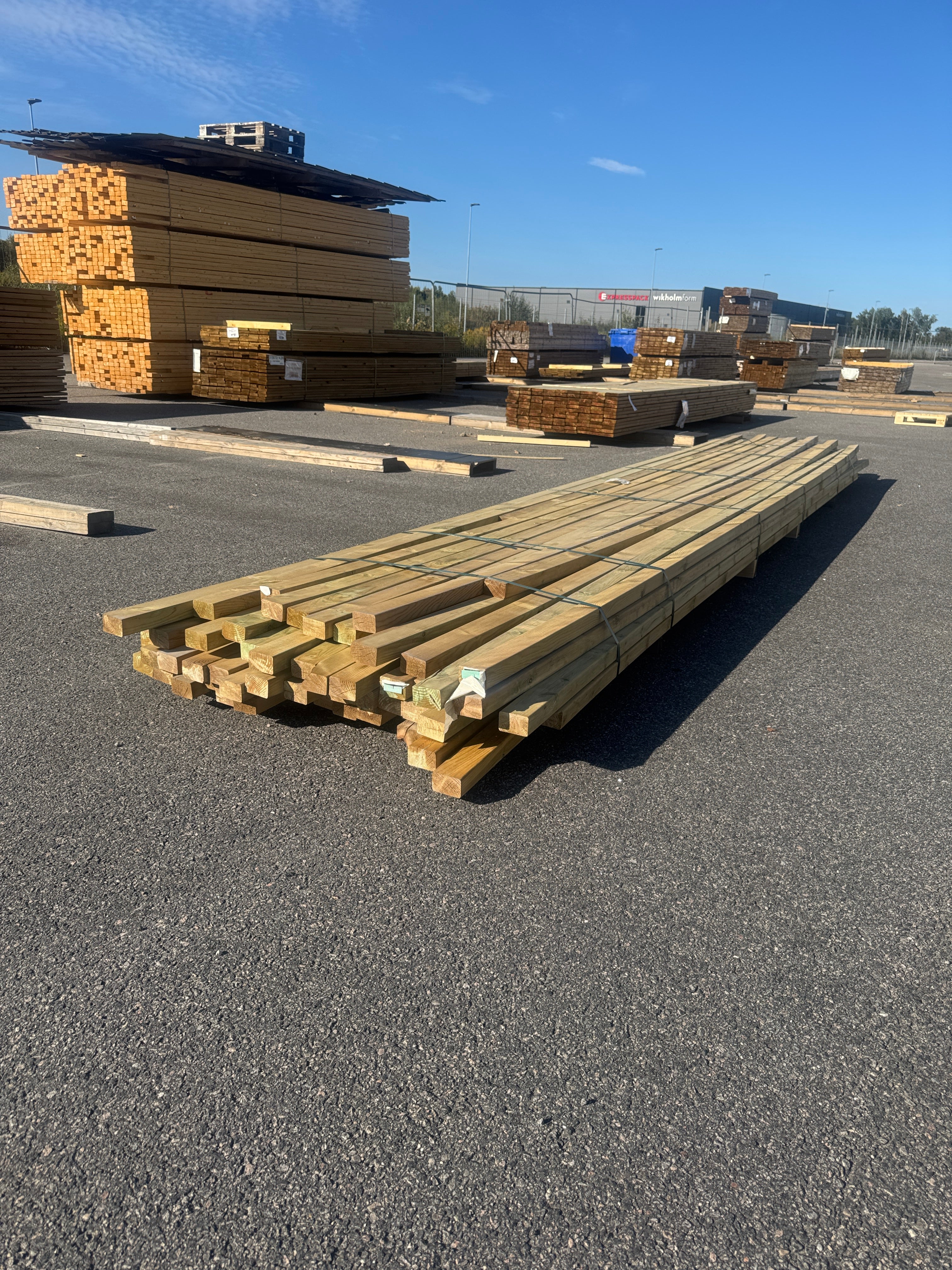 Paket Tryckimpregnerade Reglar 45x70mm – 56st, 5,40m (Utsorterade)