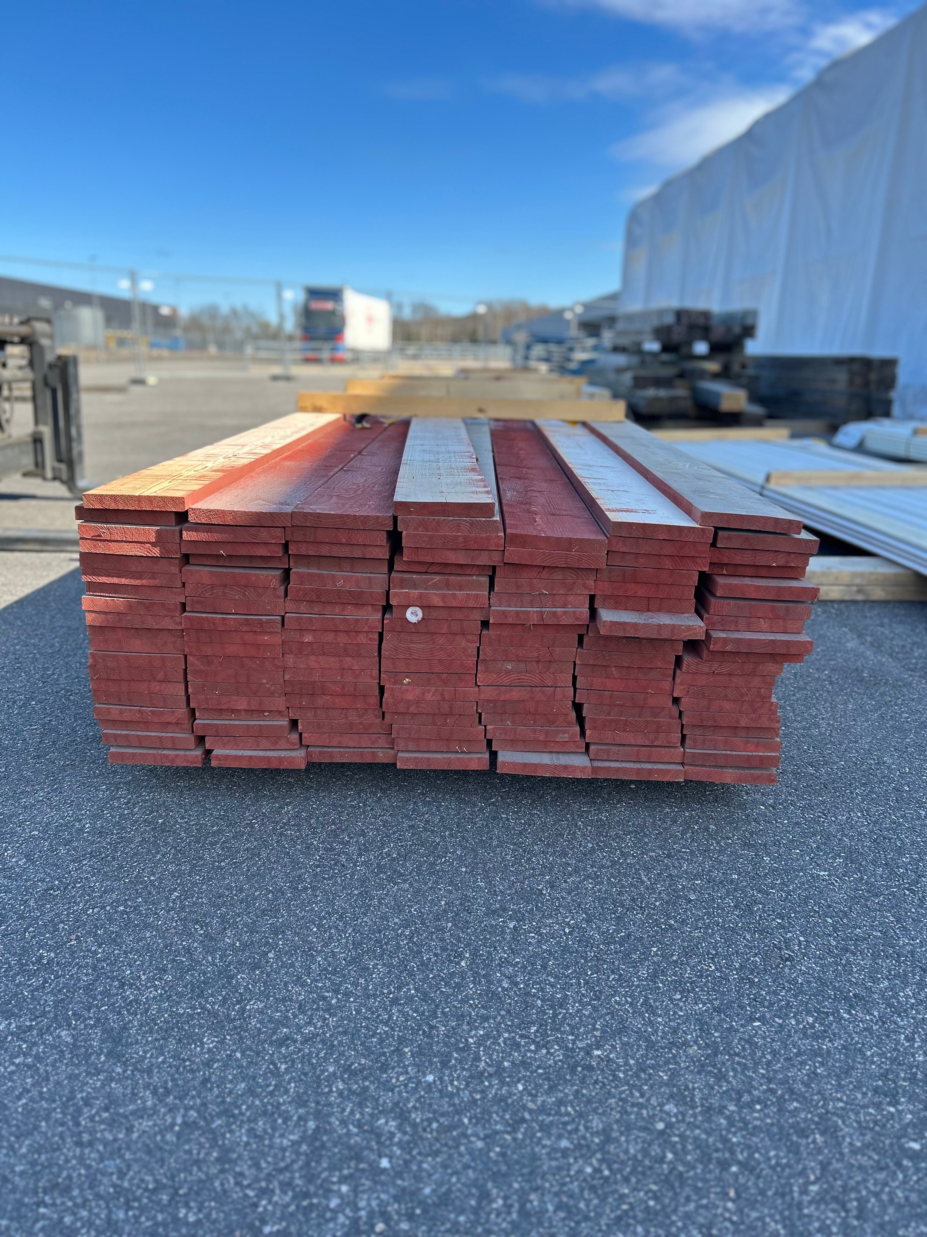 Paket Finsågade Brädor 22x150 mm – 128 st (5,40 m)