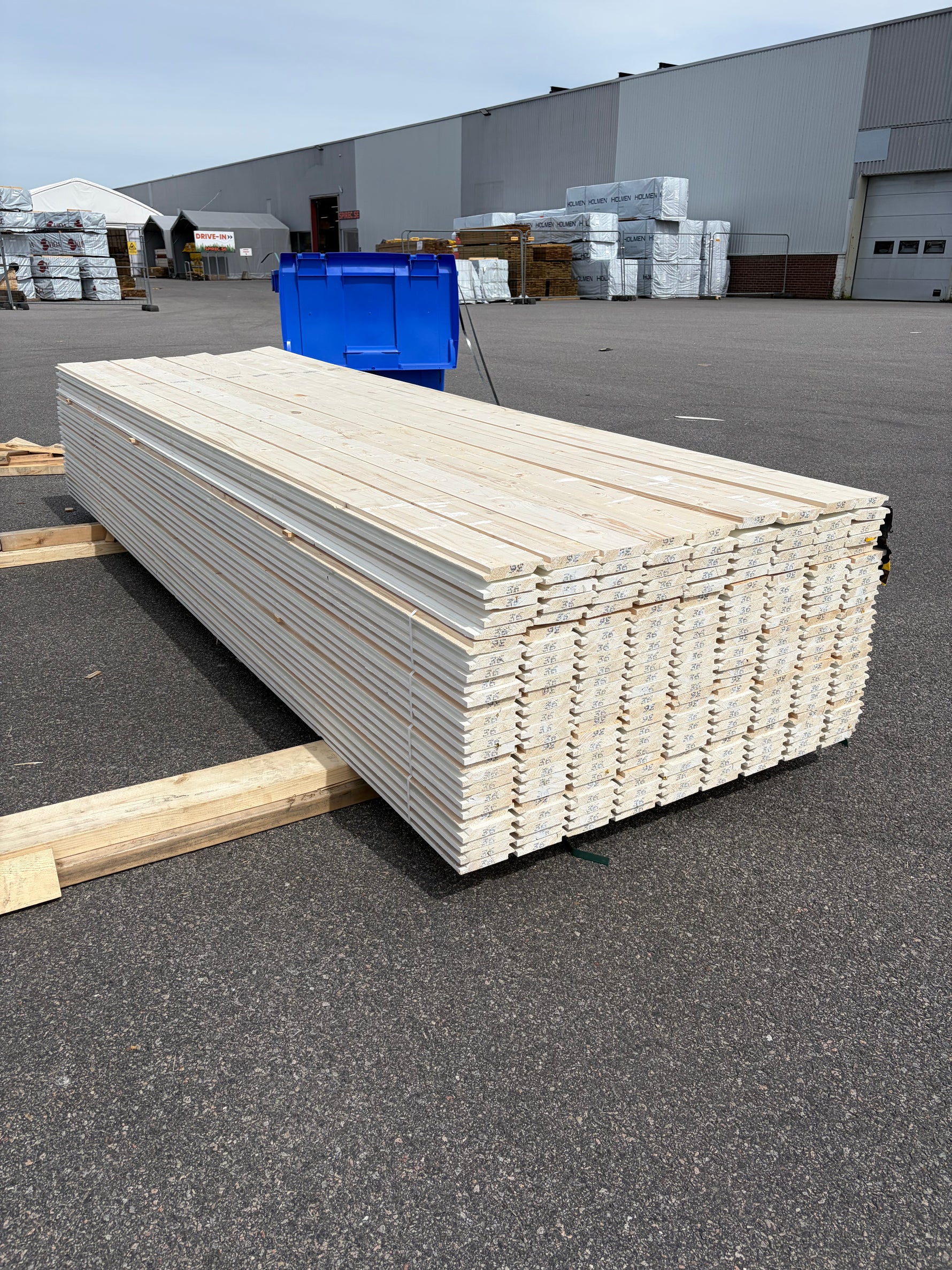 Paket Ytterpanel Dubbelfas Halvspont 22x120mm, 225st 3.60m Mellanstruken&nbsp;