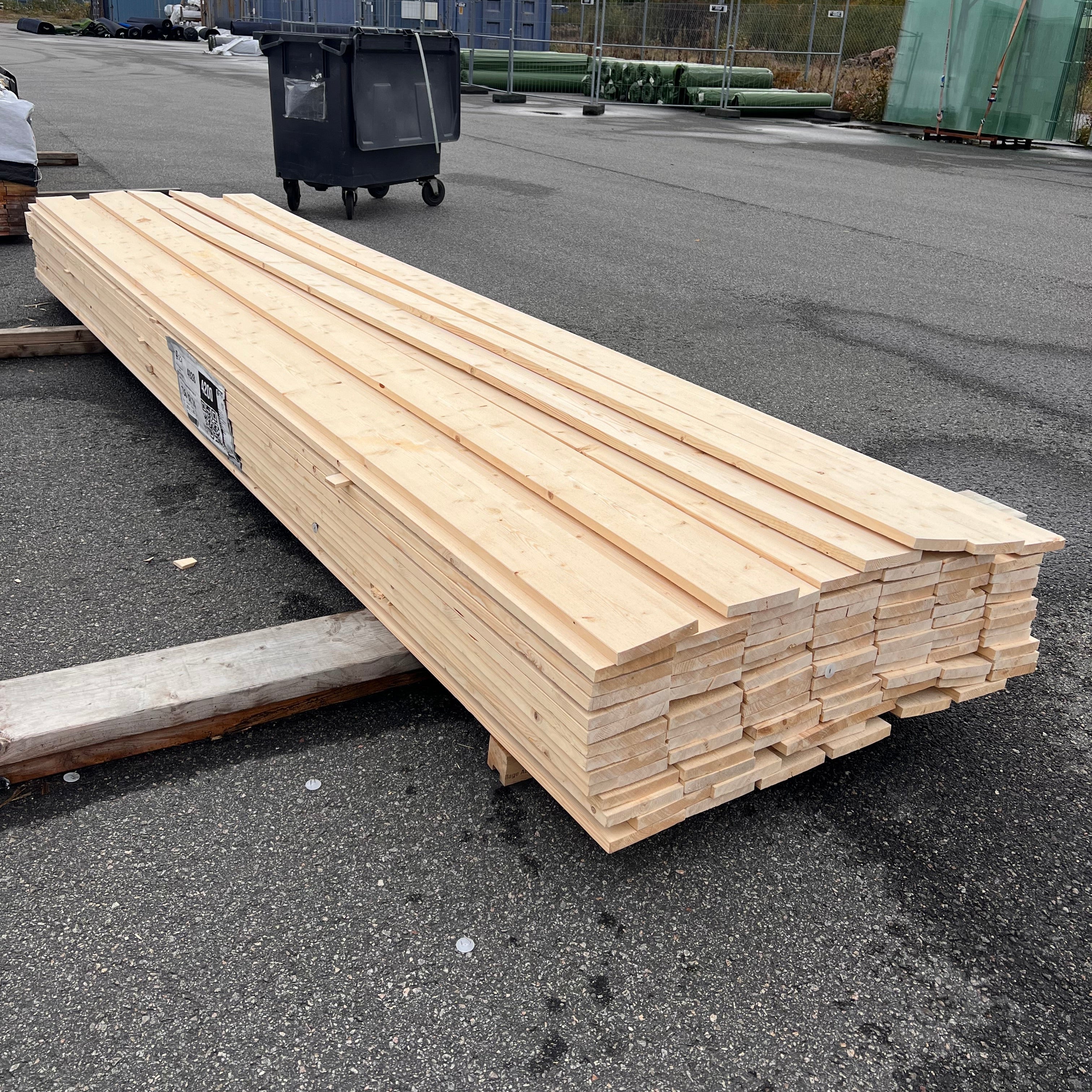 Paket Ytterpanelbräda 22x145mm, 84st- 4.60m (B-sort Felhyvlad)