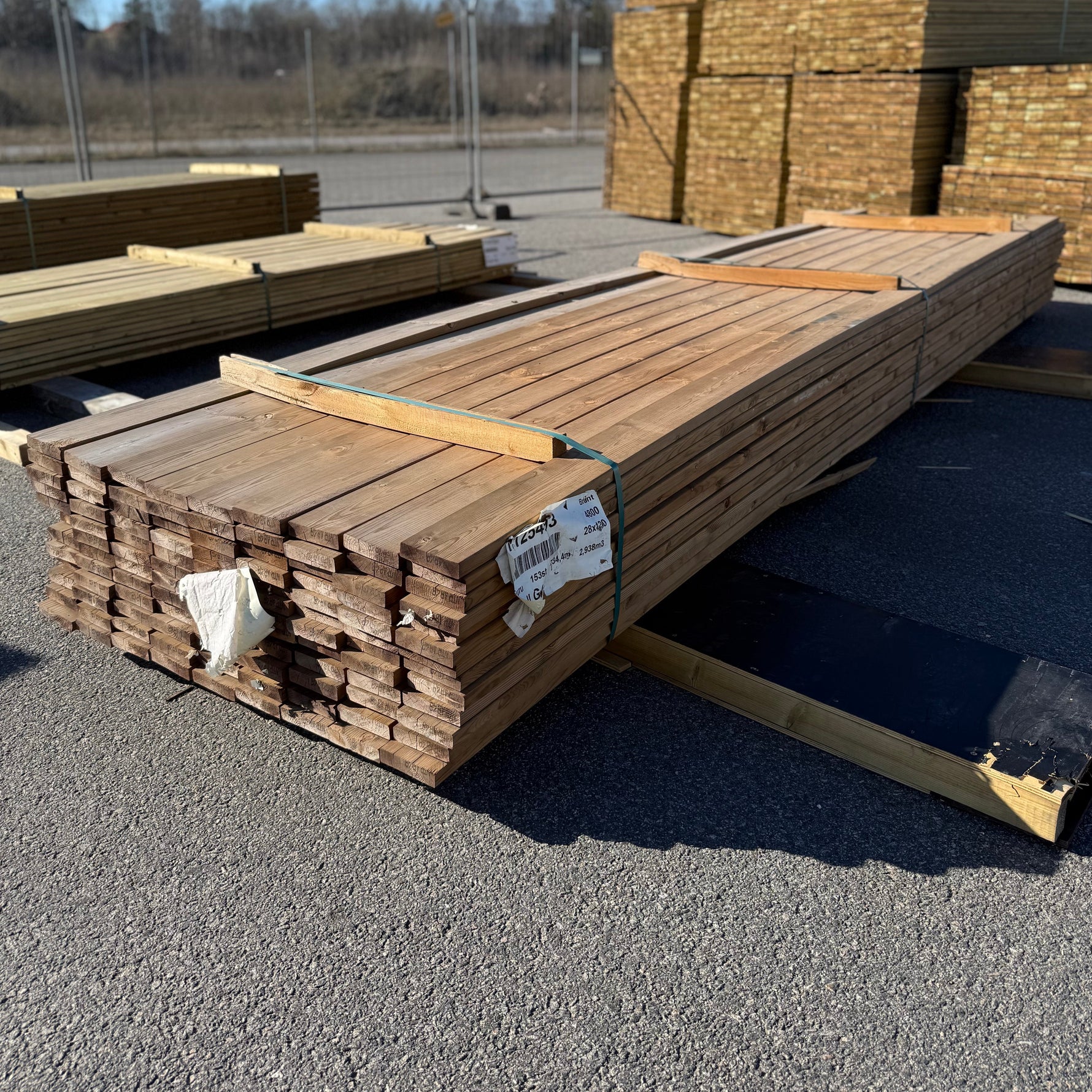 Paket Brunimpregnerad Trall 28x120mm, 108st 4,80m - Spirec